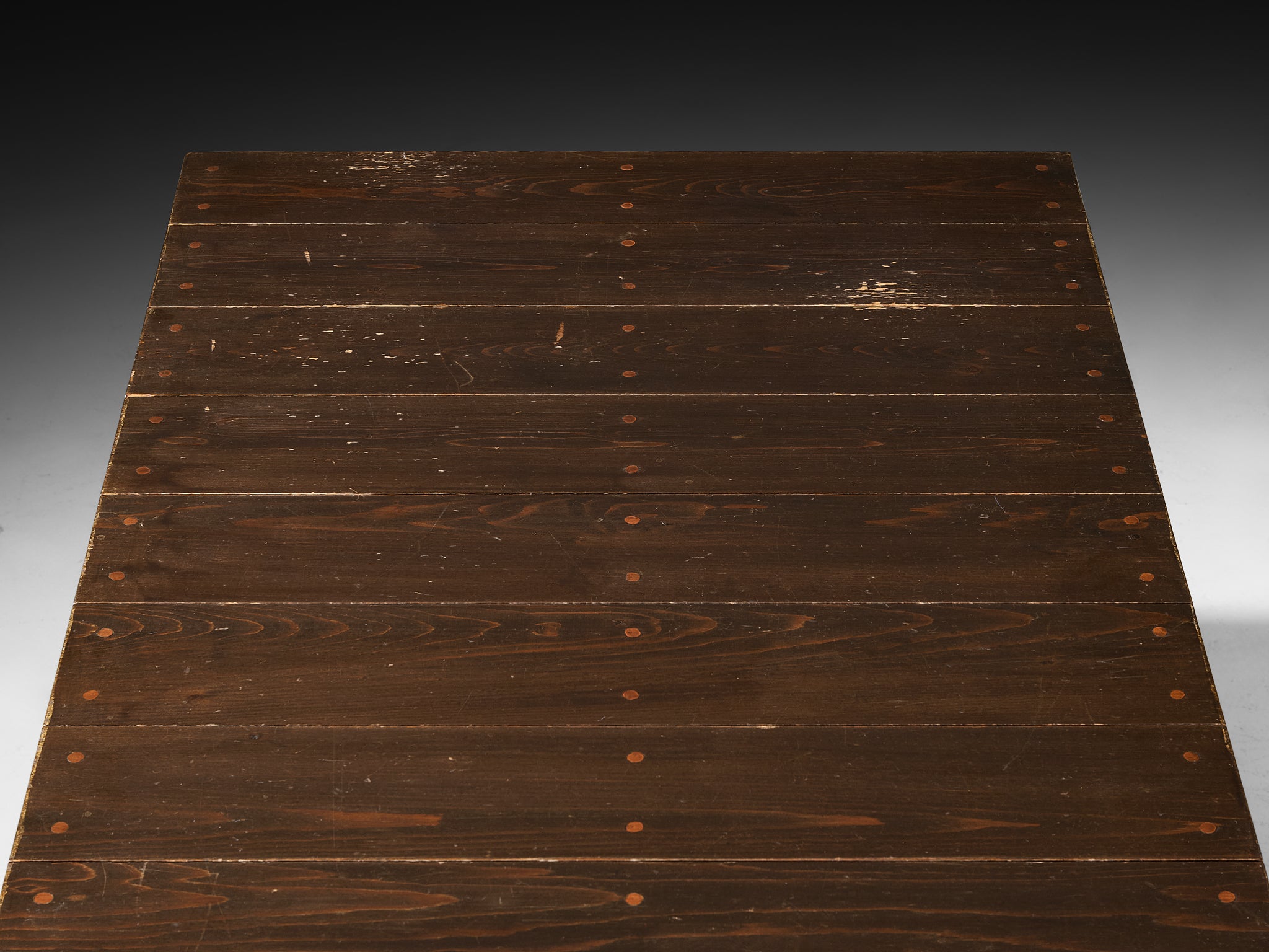 Dom Hans van der Laan Low Coffee Table or Console in Pine and Copper Tables Morentz