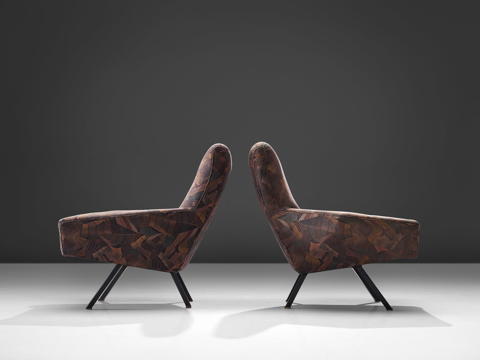 1950s Augusto Magnaghi and Mario Terzaghi Pair of Lounge Chairs seating Morentz