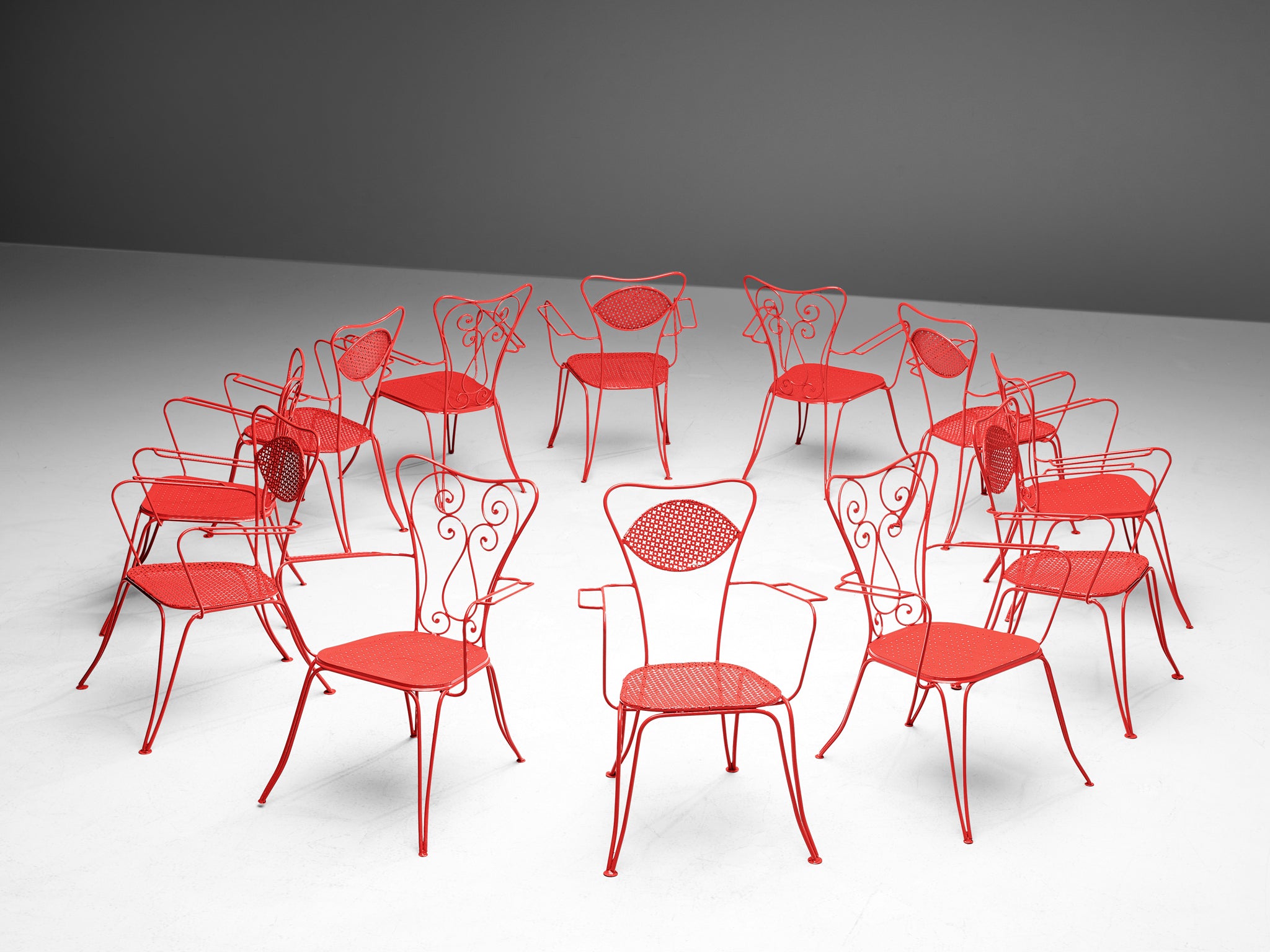 Large Set of Italian Patio Chairs in Various Colors Building and Garden Elements Morentz