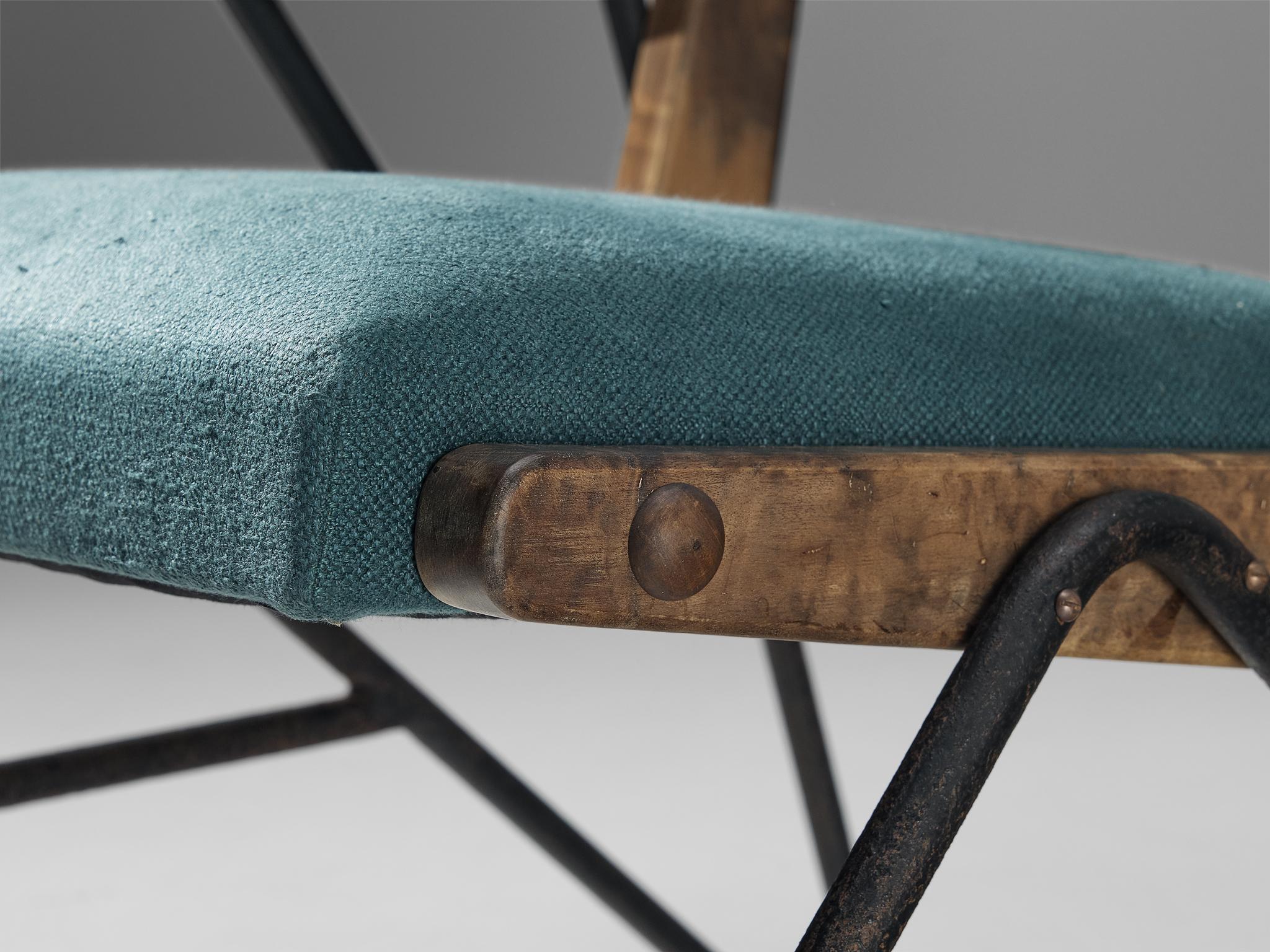 Rare Moyses B. Klajn for Moveis Leal Pair of Lounge Chairs with Iron Frame seating Morentz