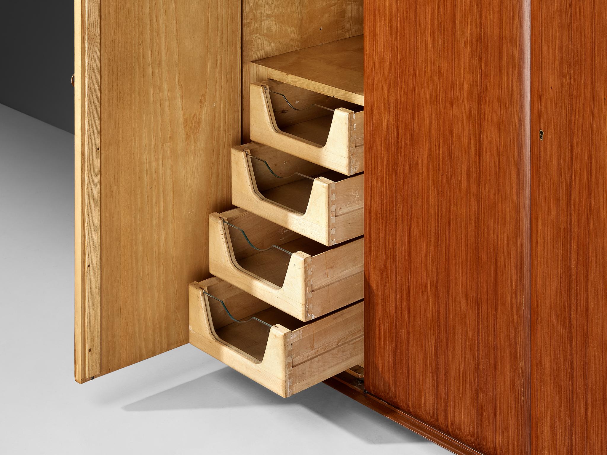 Large Versatile Italian Wall Unit in Teak case pieces and storage cabinets Morentz