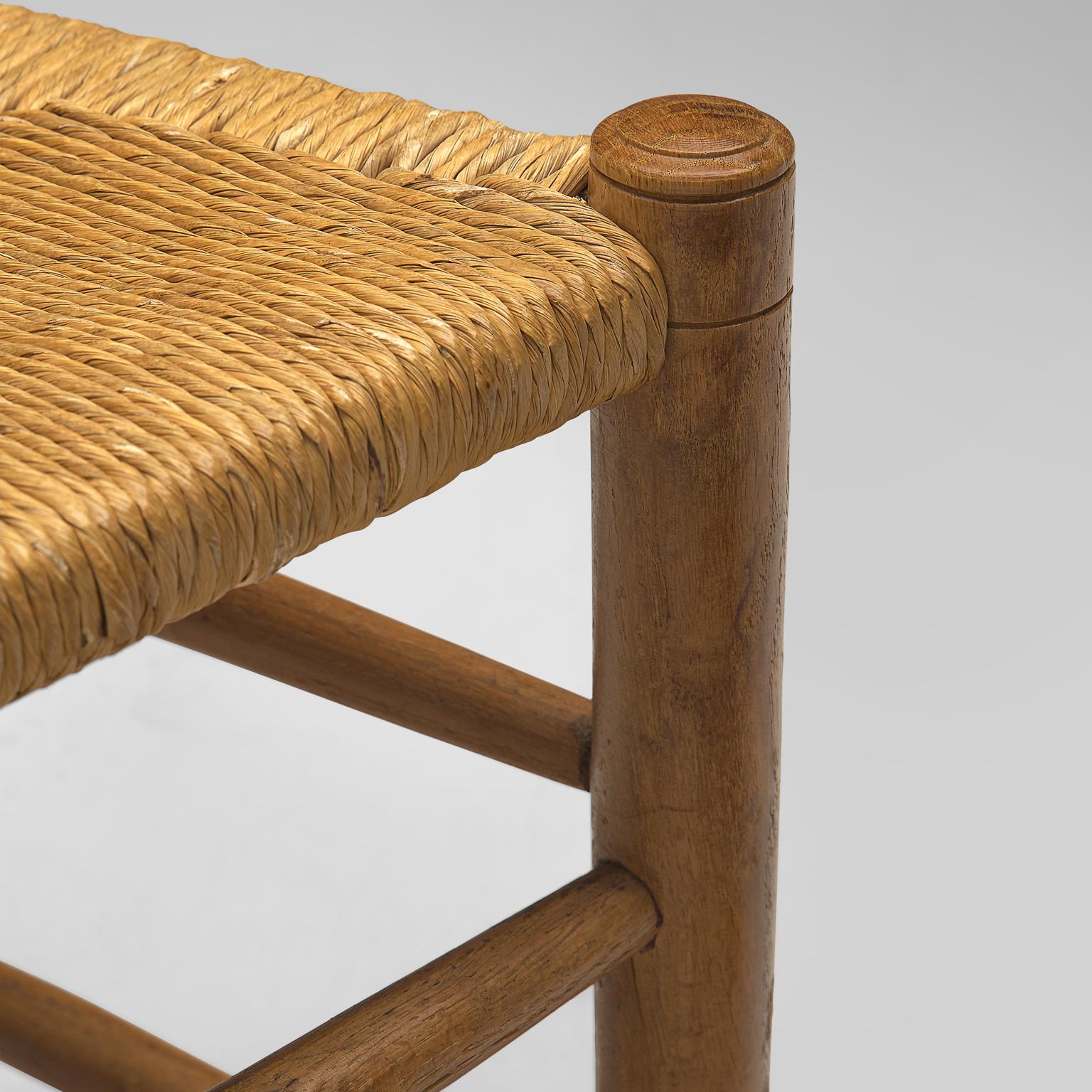 Rustic Danish Chairs in Straw and Oak seating Morentz