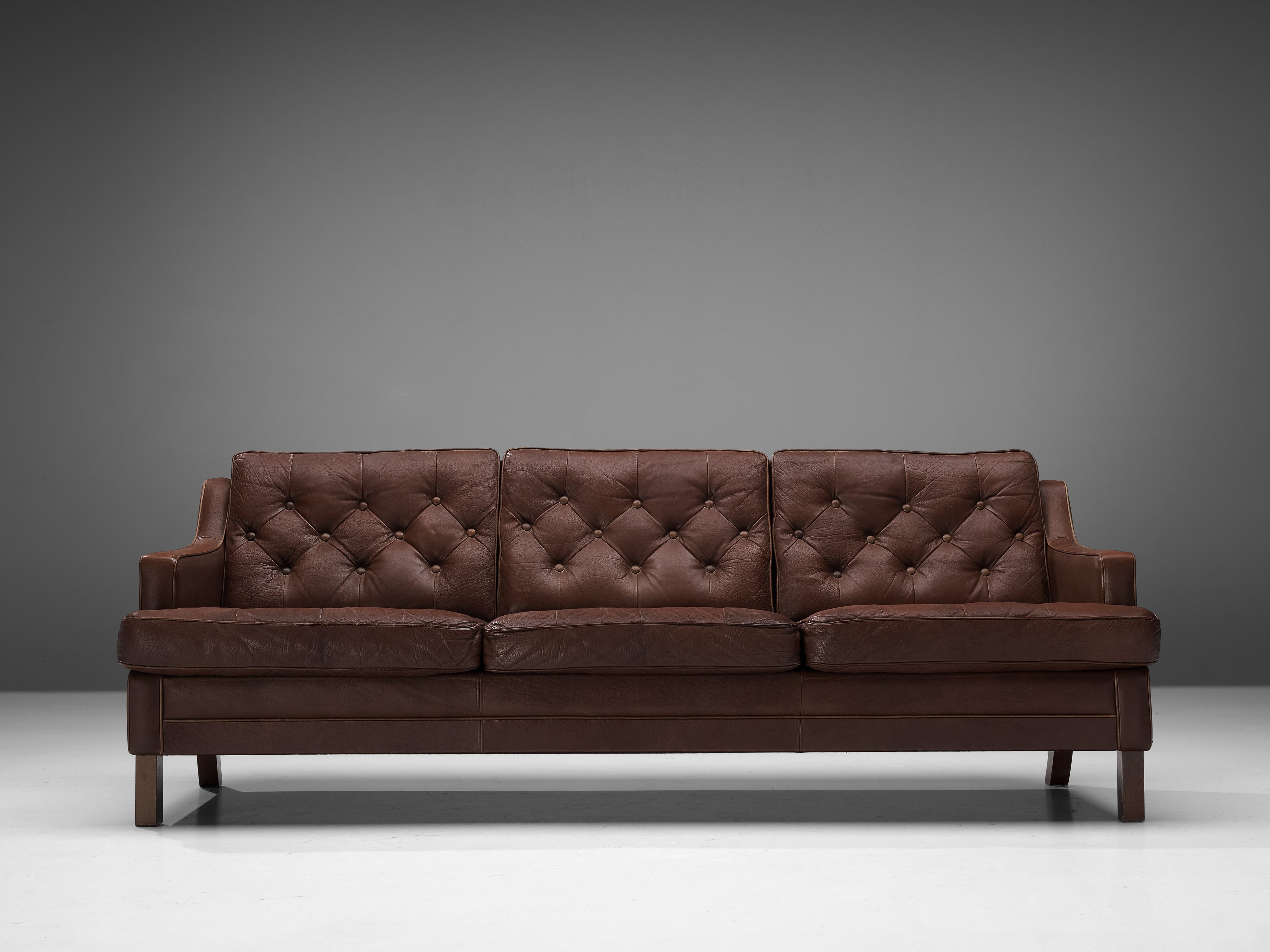 Arne Norell Sofa in Brown Leather seating Morentz