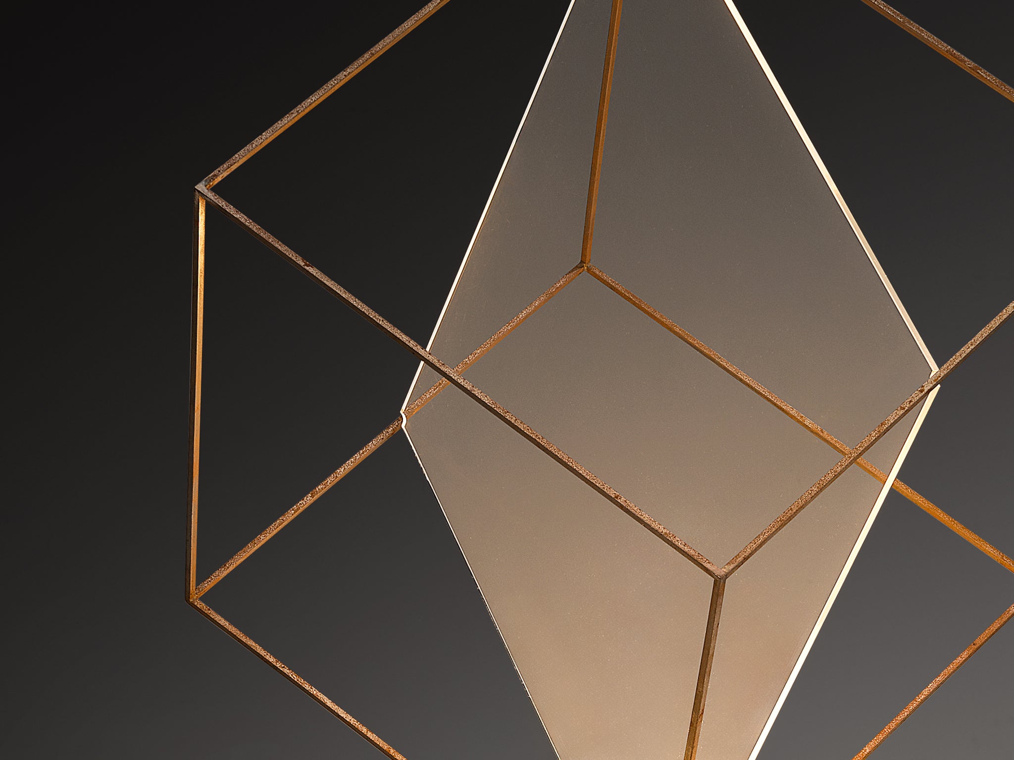 Claudio Salocchi for Lumenform Post-Modern 'Tulpa' Table Lamp with Geometric Cube Lighting Morentz