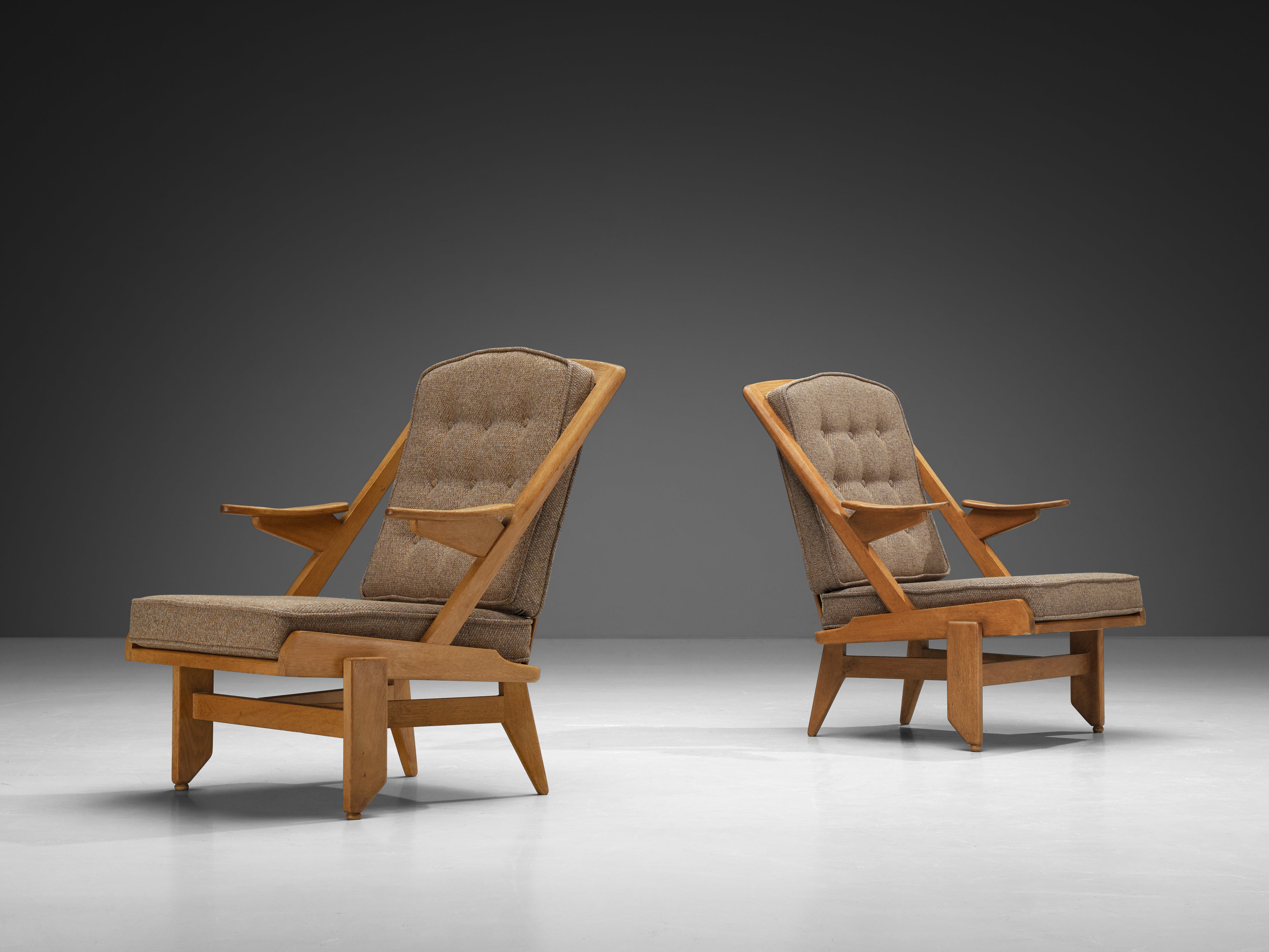 Guillerme & Chambron for Votre Maison Lounge Chair in Oak Seating Morentz
