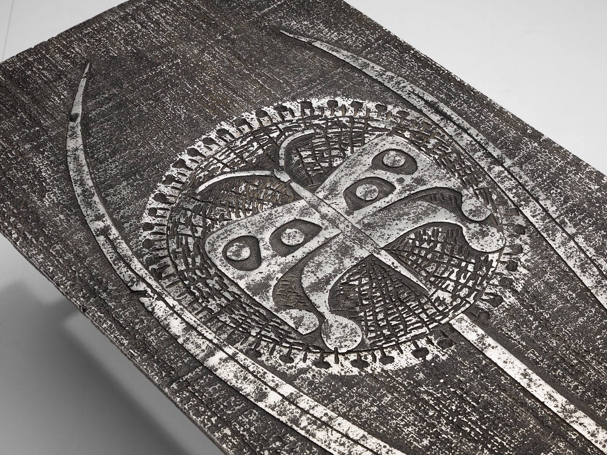 Brutalist Coffee Table in Aluminum and Glass tables Morentz