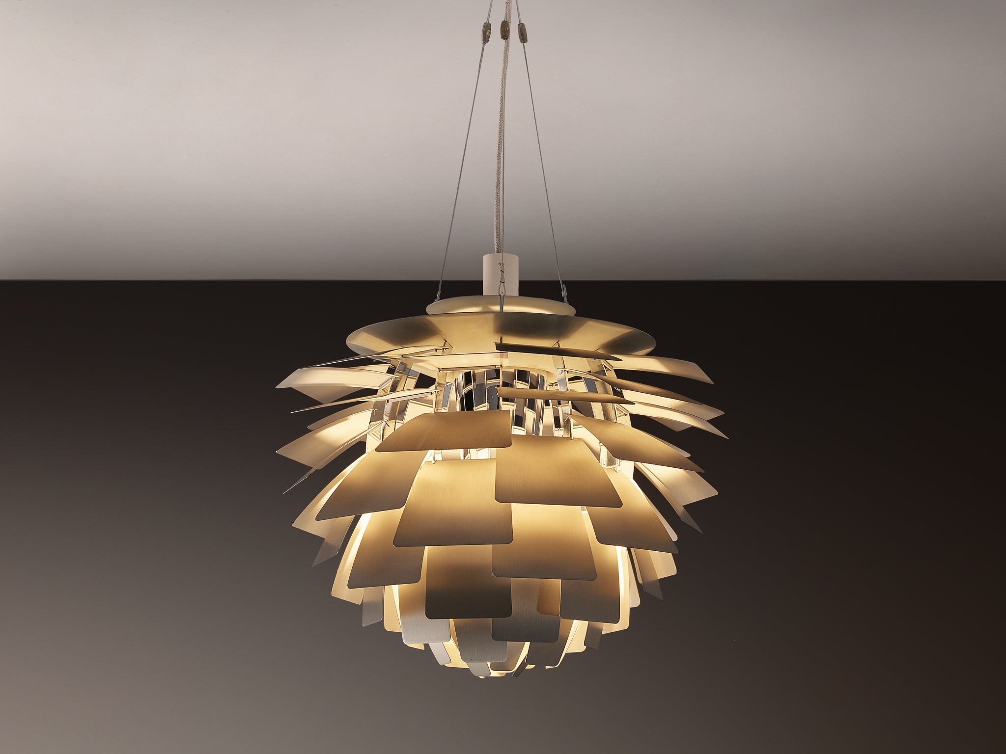 Poul Henningsen for Louis Poulsen 'PH Artichoke' Pendant in Stainless Steel Lighting Morentz