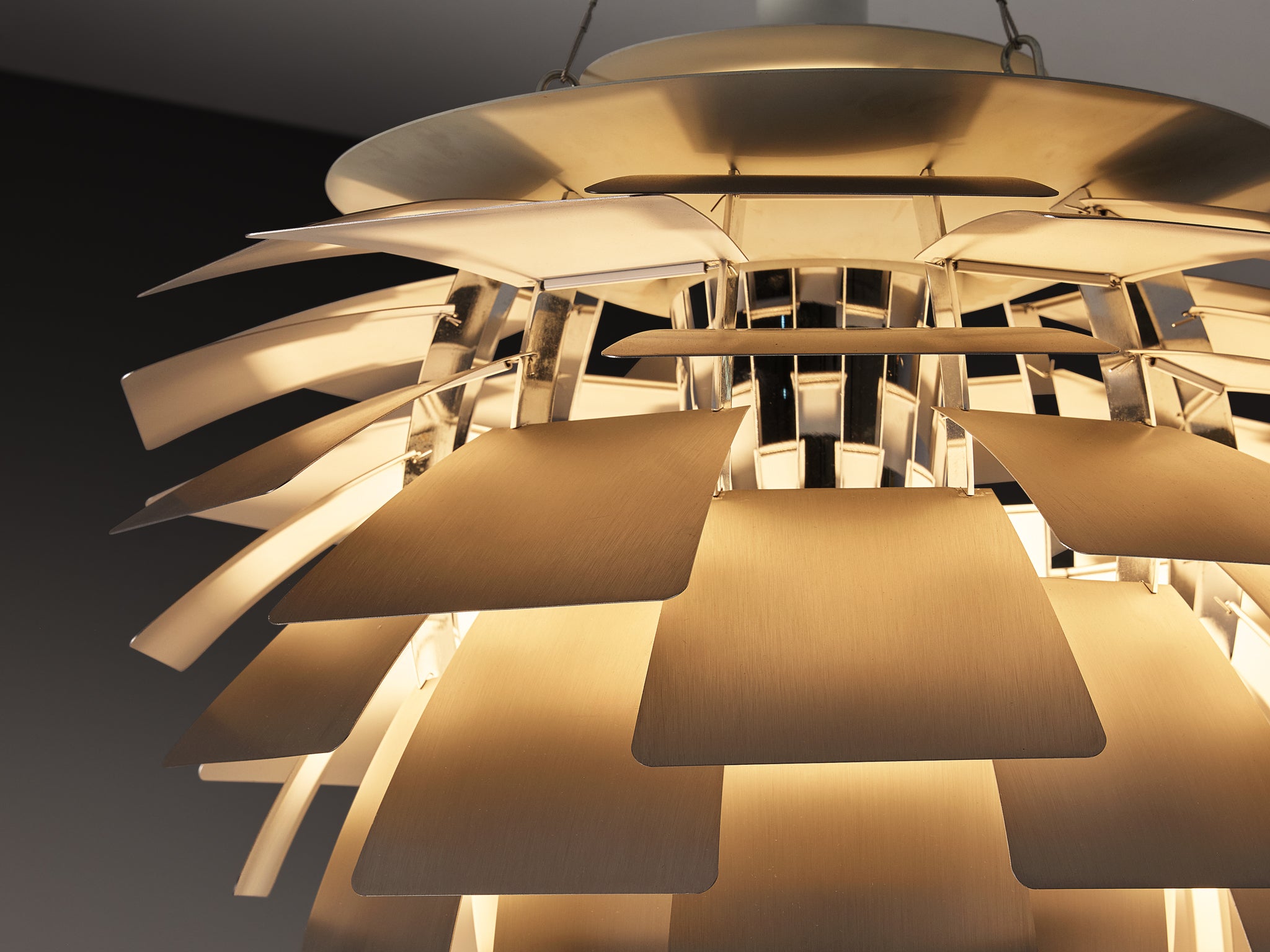 Poul Henningsen for Louis Poulsen 'PH Artichoke' Pendant in Stainless Steel Lighting Morentz