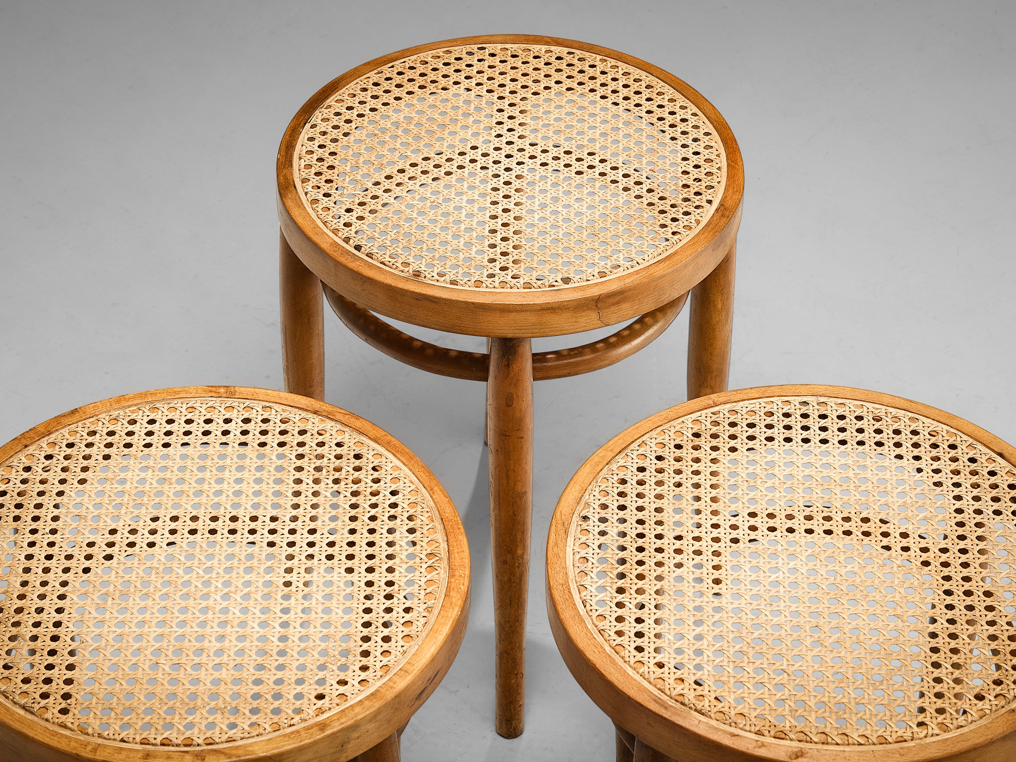 French Cafe Stools in Cane and Wood Seating Morentz