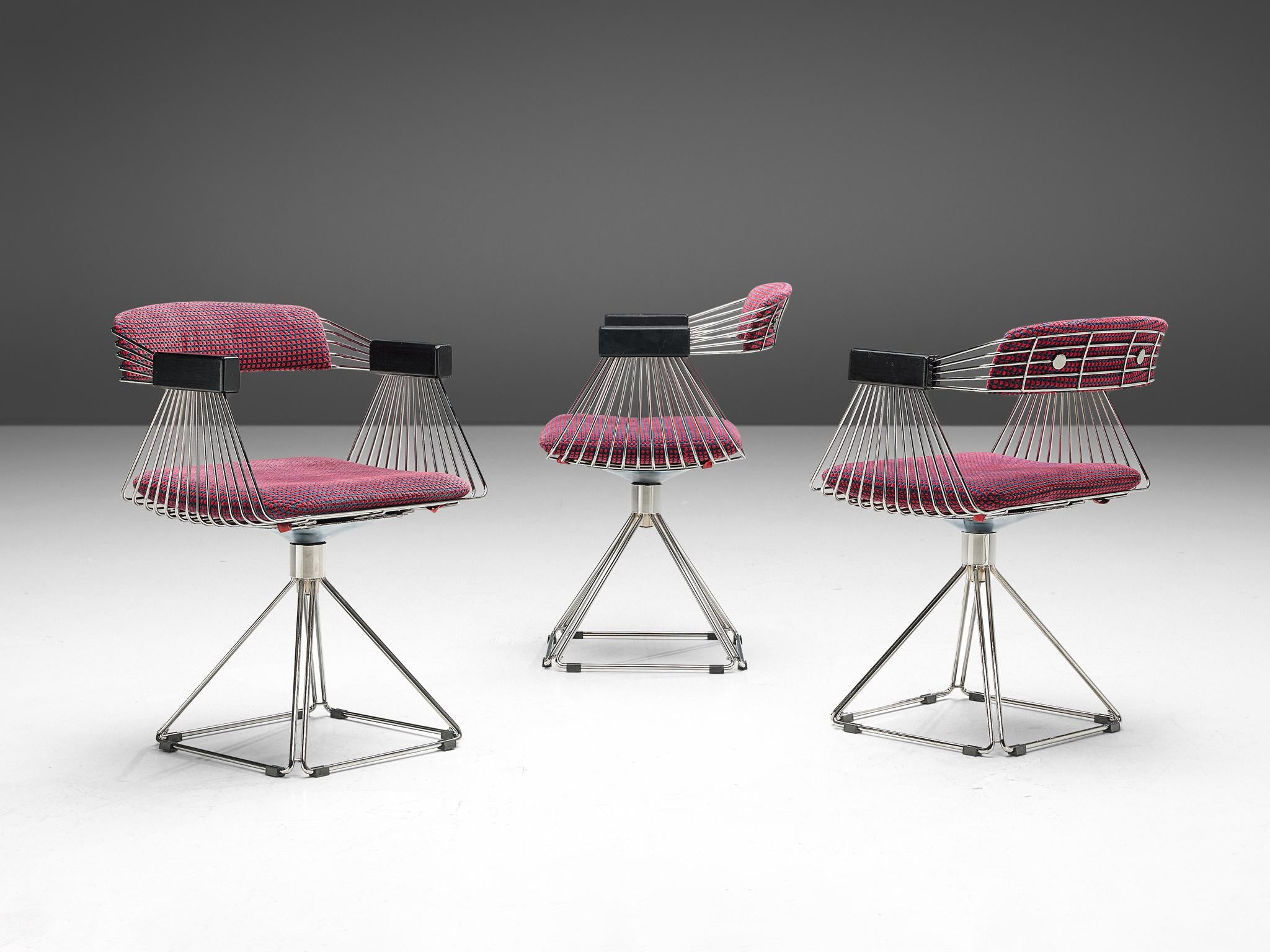 Rudi Verelst Set of Four 'Delta' Chairs in Chrome seating Morentz