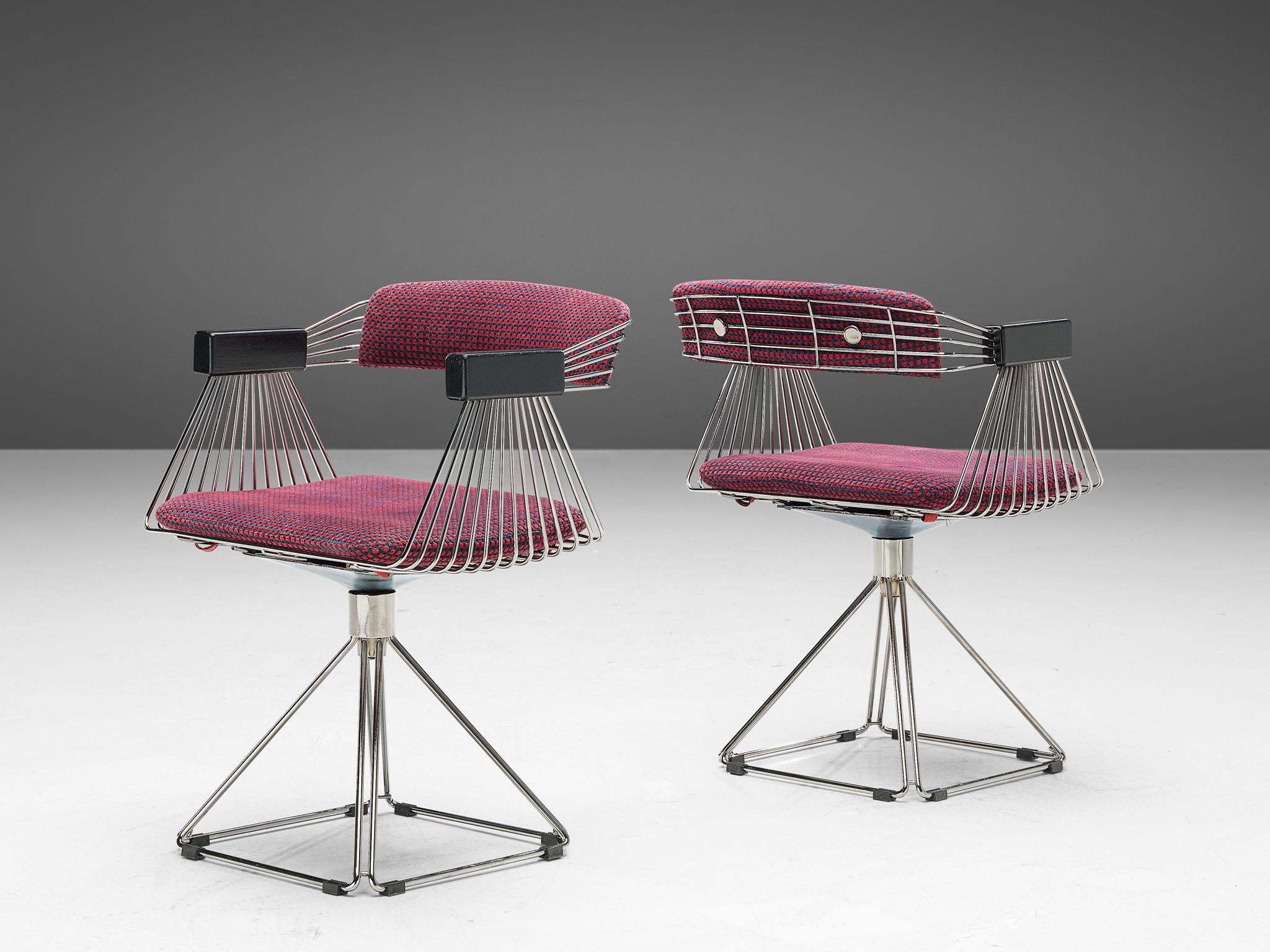 Rudi Verelst Set of Four 'Delta' Chairs in Chrome seating Morentz