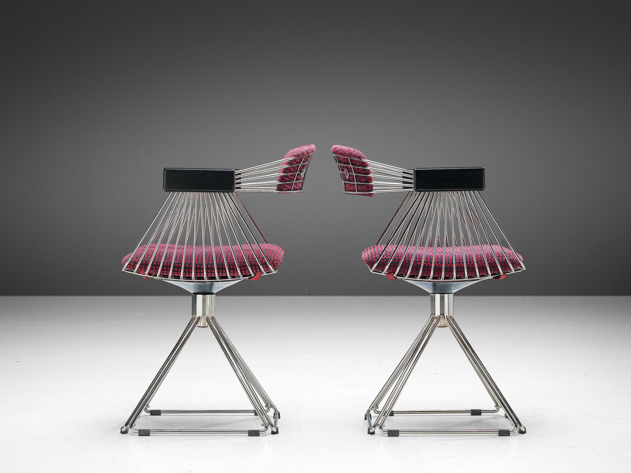 Rudi Verelst Set of Four 'Delta' Chairs in Chrome seating Morentz