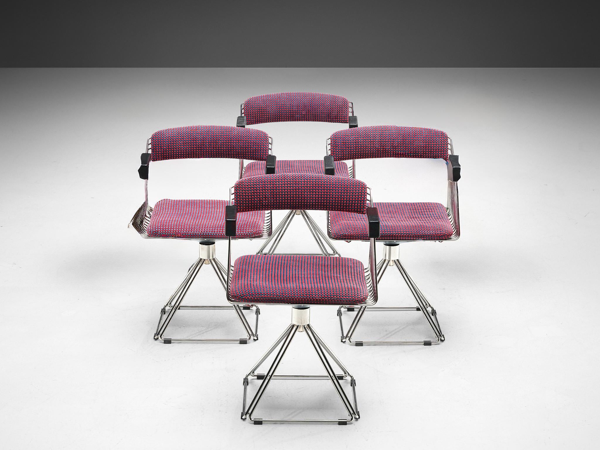 Rudi Verelst Set of Four 'Delta' Chairs in Chrome seating Morentz