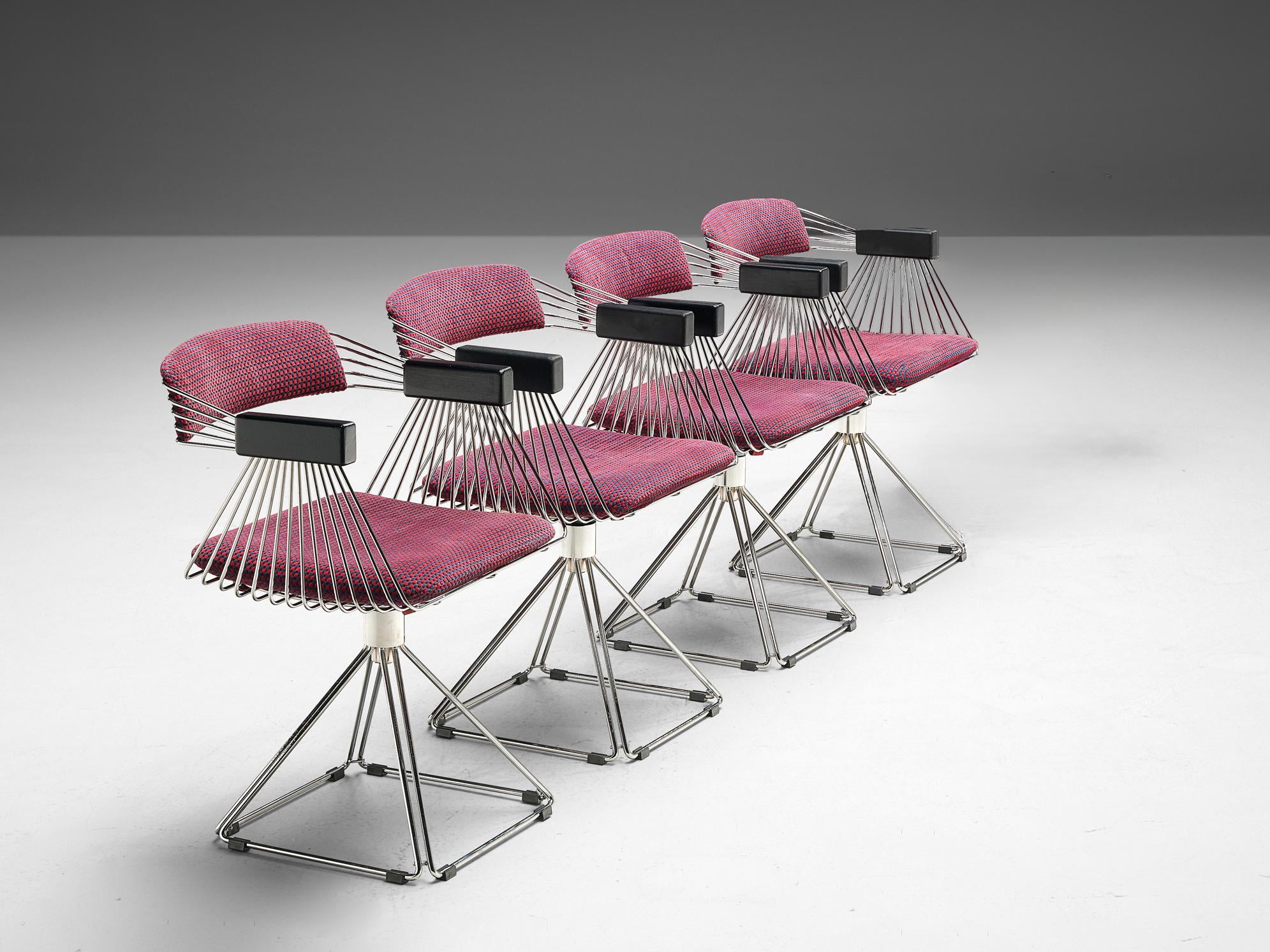 Rudi Verelst Set of Four 'Delta' Chairs in Chrome seating Morentz