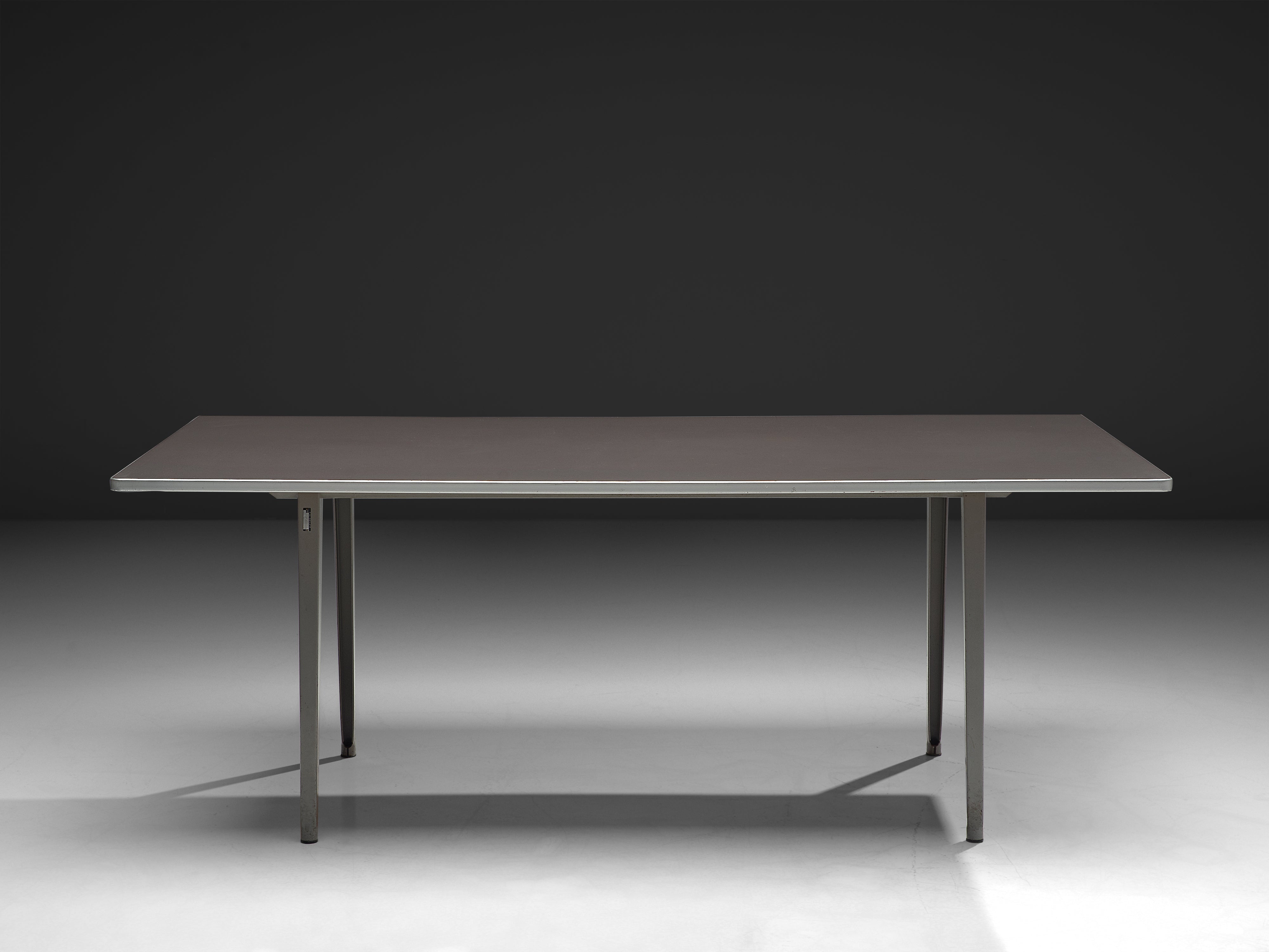 Dutch Friso Kramer Industrial 'Reform' Work Table in Metal Tables Morentz