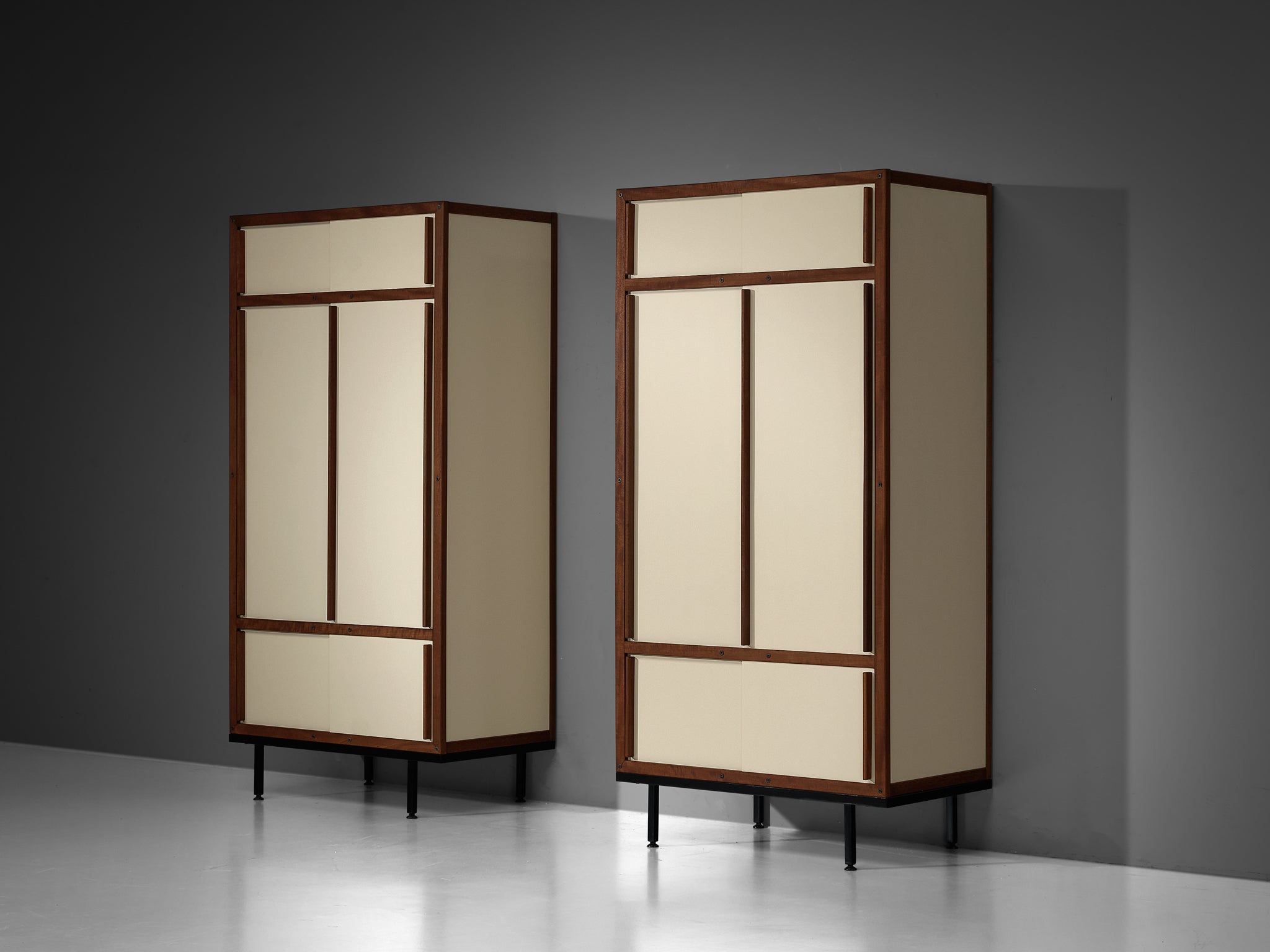 André Sornay Cabinets or Wardrobes with Sliding Doors in Mahogany Case pieces and storage cabinets Morentz