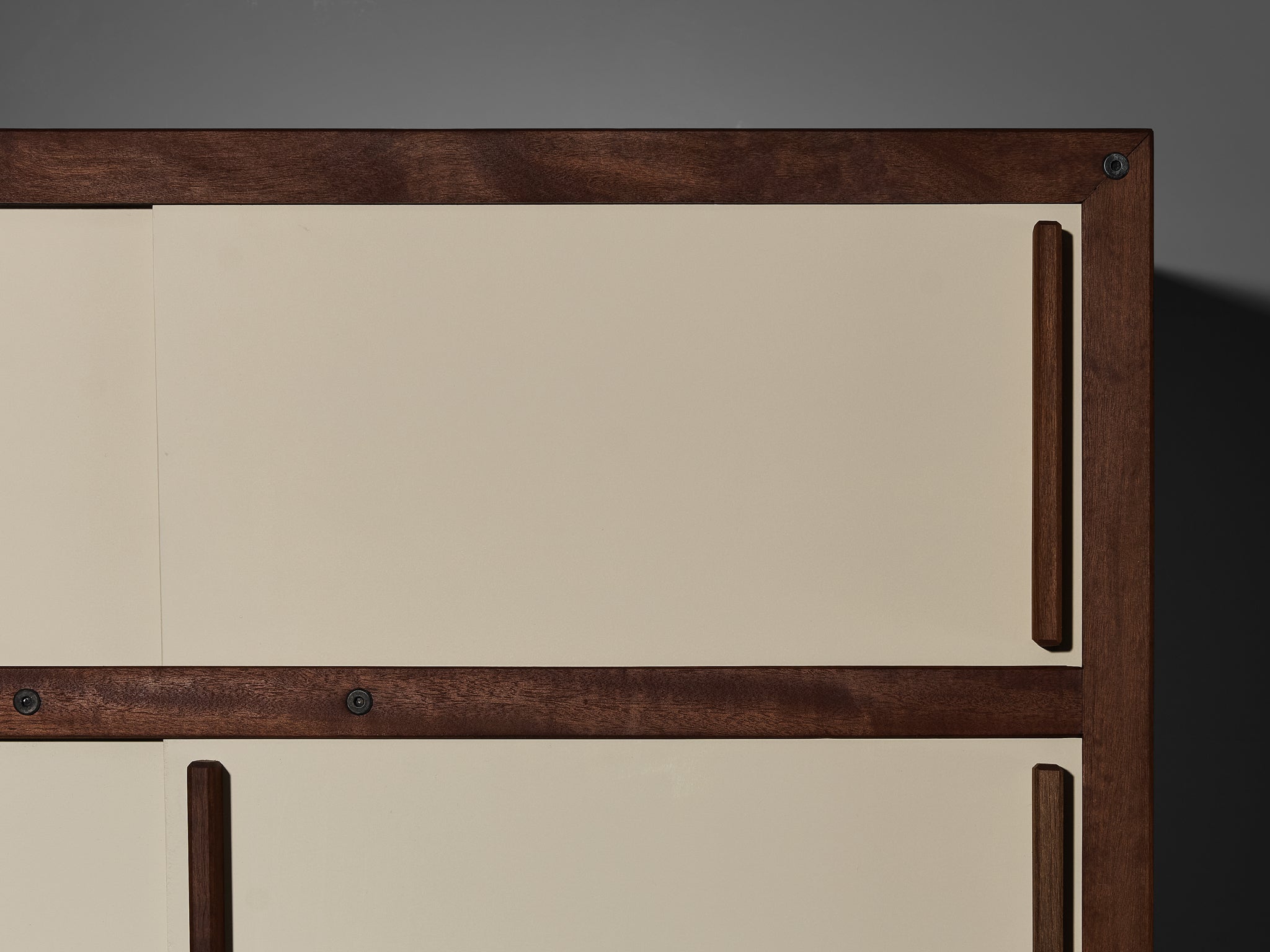 André Sornay Cabinet or Wardrobe with Sliding Doors in Mahogany Case pieces and storage cabinets Morentz