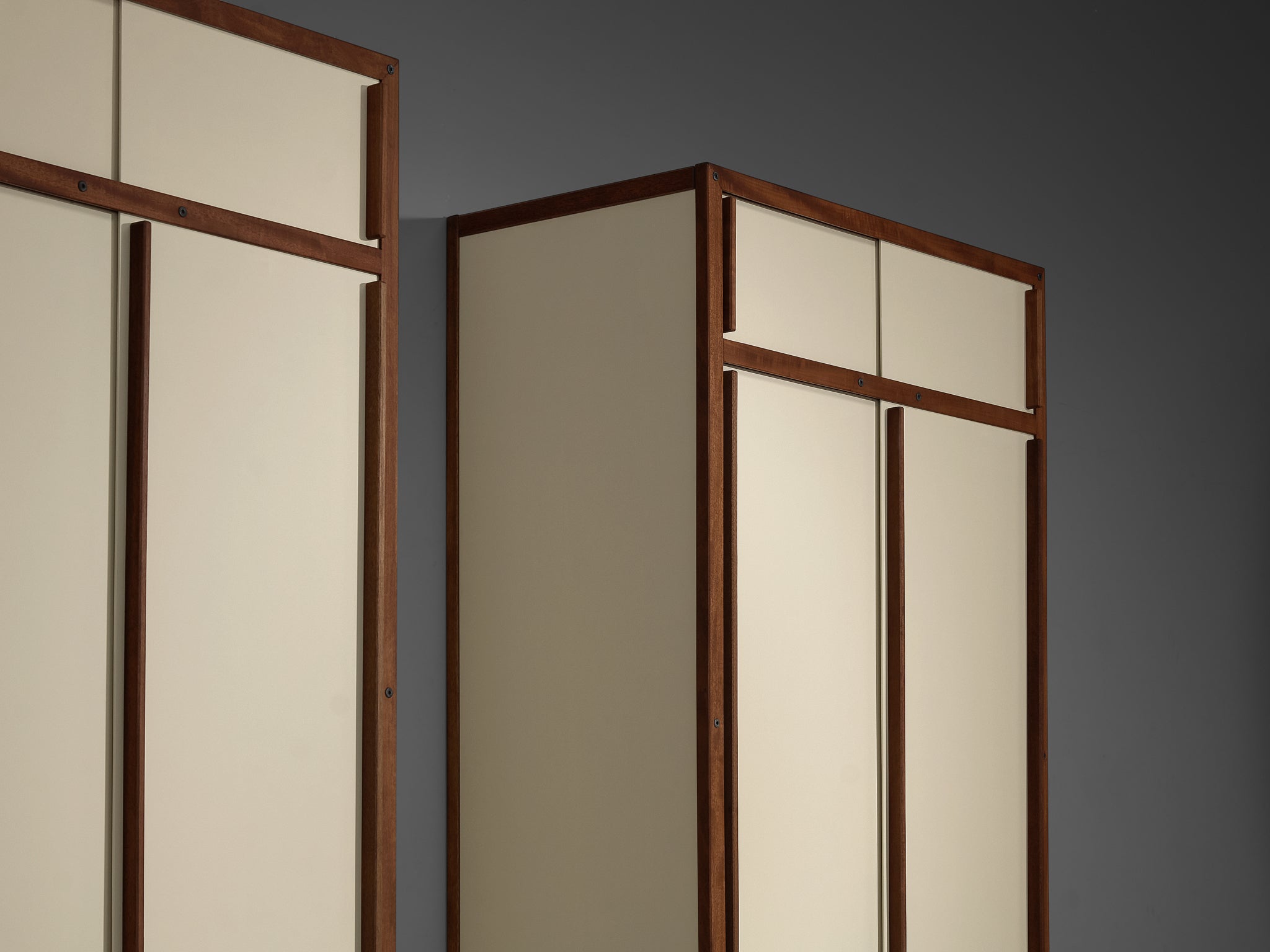 André Sornay Cabinets or Wardrobes with Sliding Doors in Mahogany Case pieces and storage cabinets Morentz