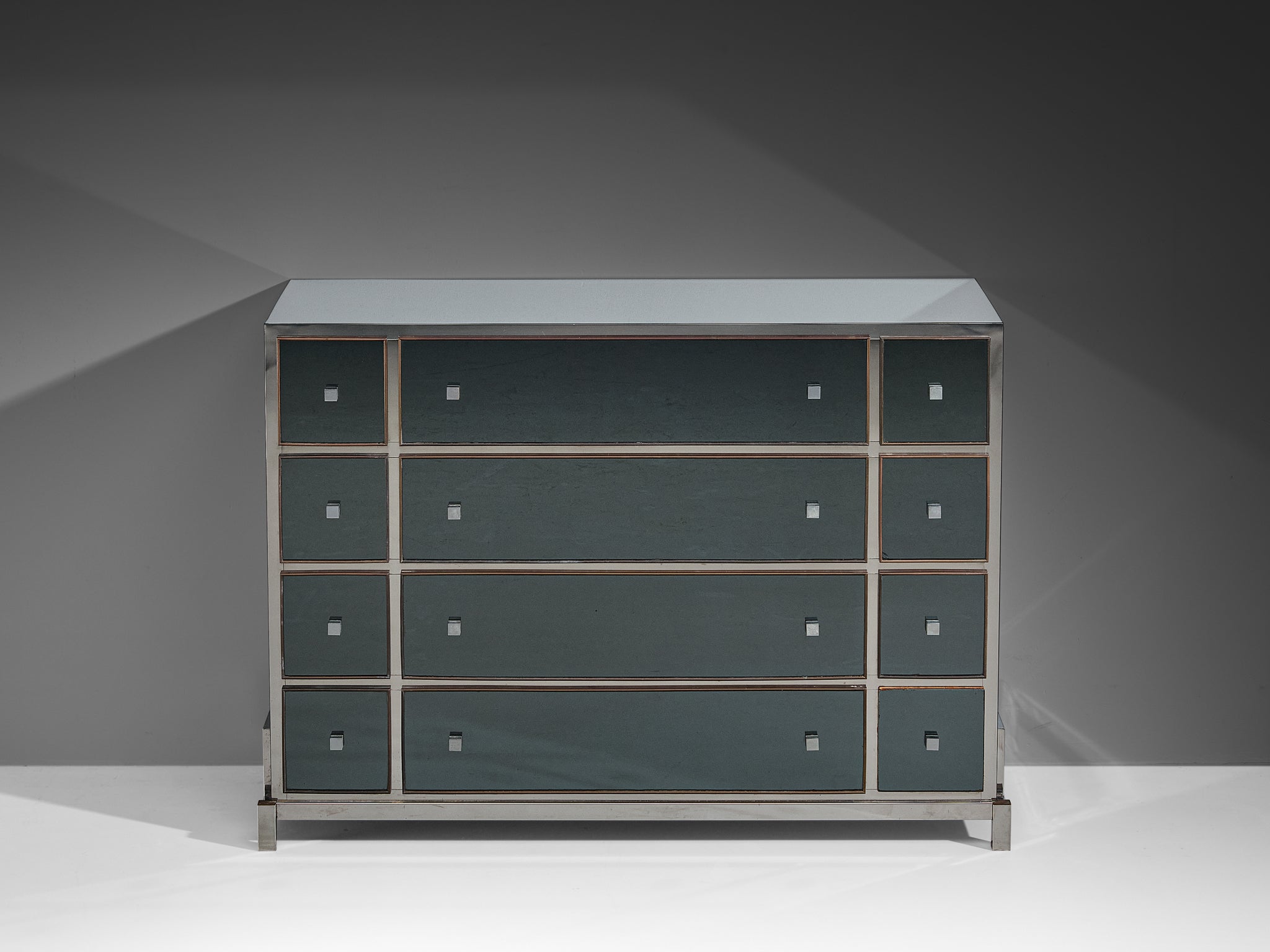 Michel Pigneres Mirrored Chest of Drawers Case pieces and storage cabinets Morentz