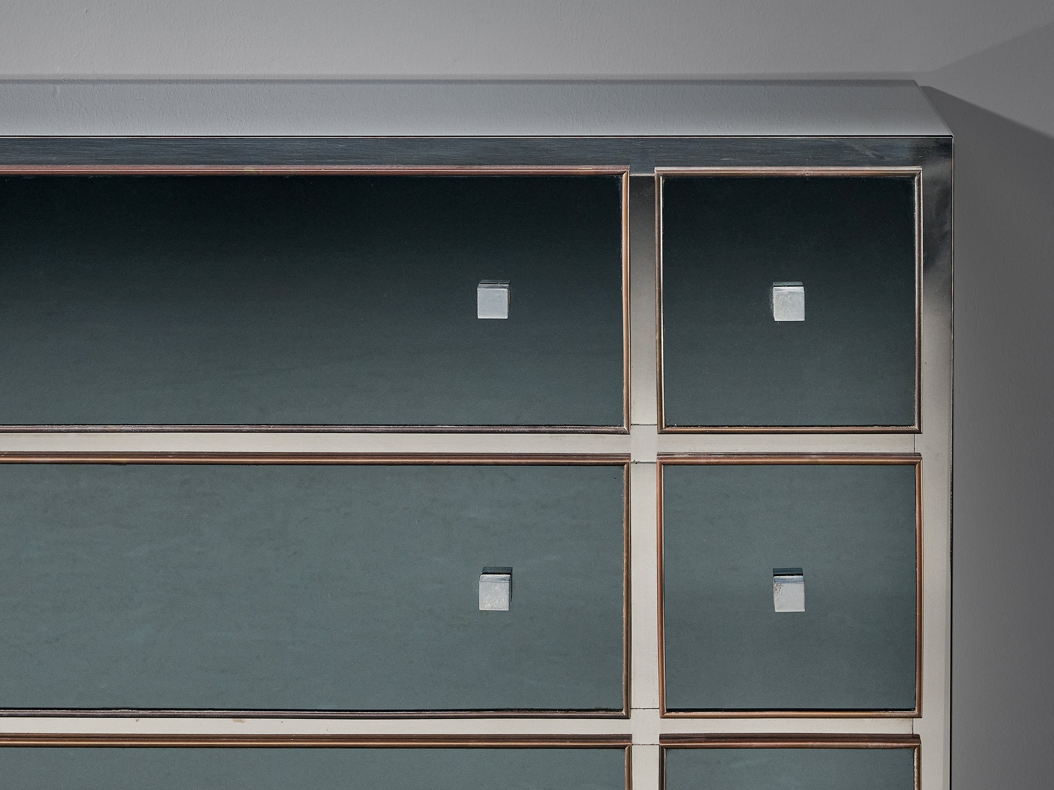 Michel Pigneres Mirrored Chest of Drawers Case pieces and storage cabinets Morentz