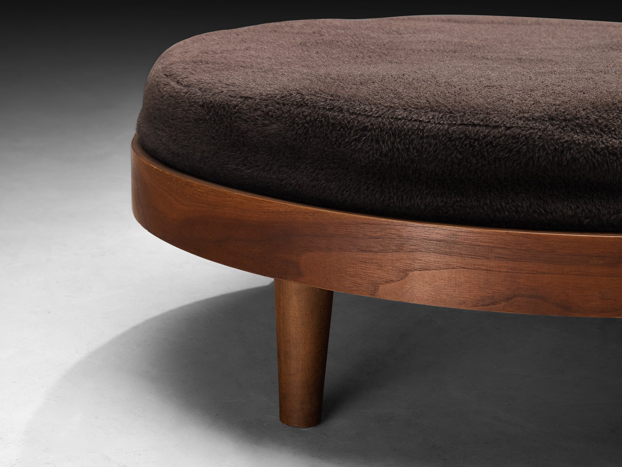 Adrian Pearsall Ottoman in Walnut Seating Morentz