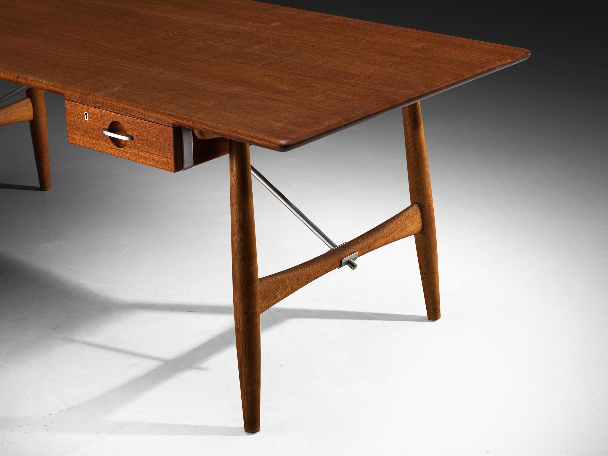 Hans J. Wegner for Johannes Hansen Rare ‘Architect’s Desk’ in Teak and Oak tables Morentz