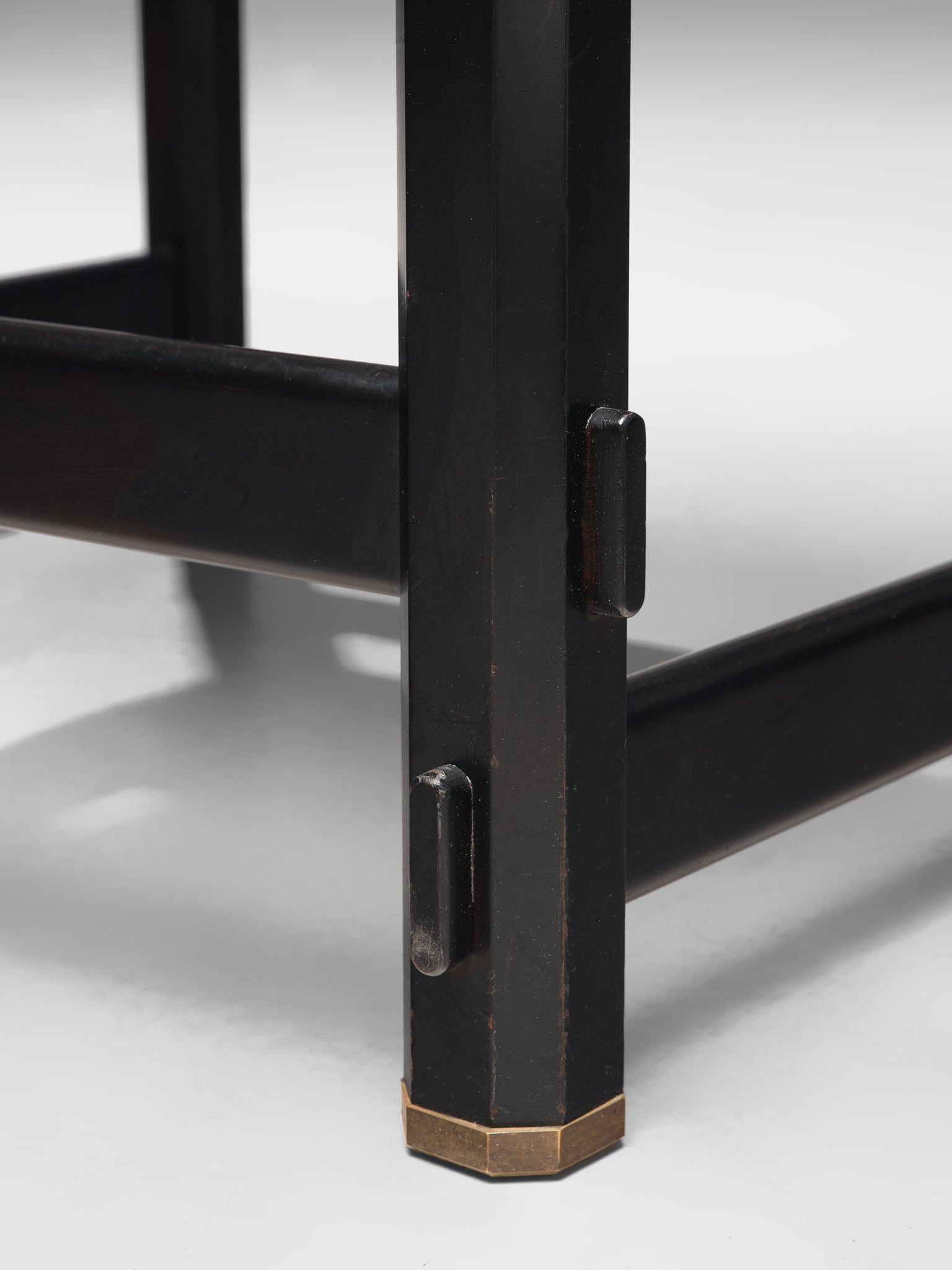 Edward Wormley Set of Eight Dining Chairs in Red Brown Leather Seating Morentz