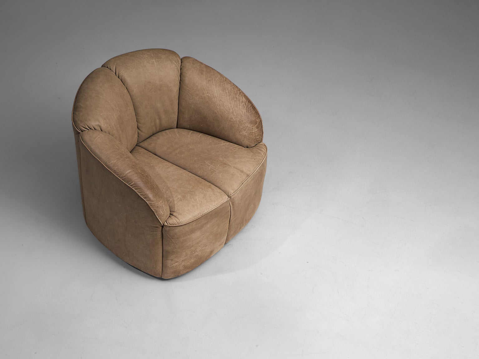 Walter Knoll 'Piccolino' Lounge Chair in Beige Brown Leather seating Morentz