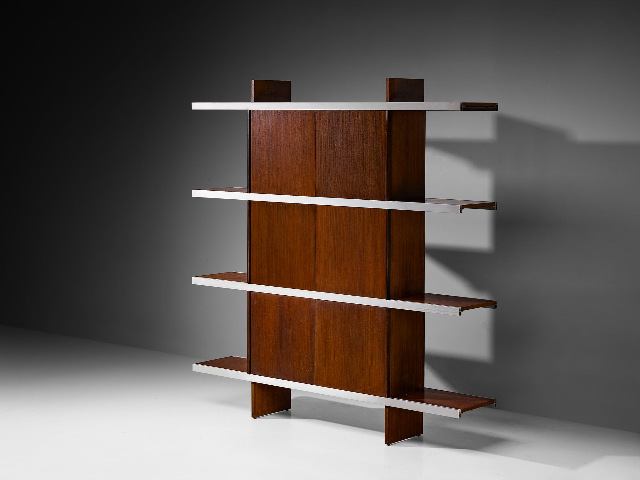 Angelo Mangiarotti Cabinet in Wood and Aluminium Case pieces and storage cabinets Morentz