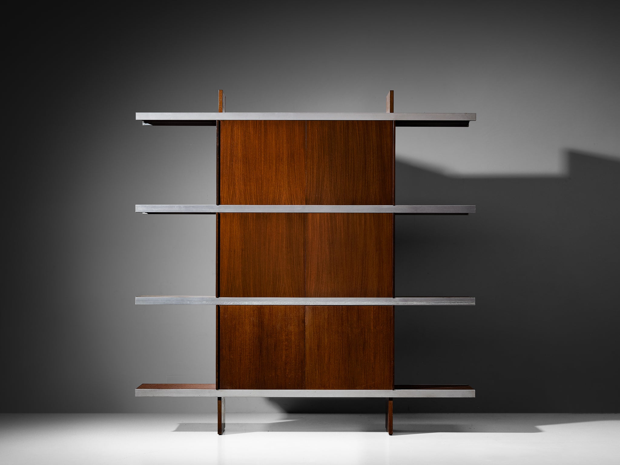Angelo Mangiarotti Cabinet in Wood and Aluminium Case pieces and storage cabinets Morentz