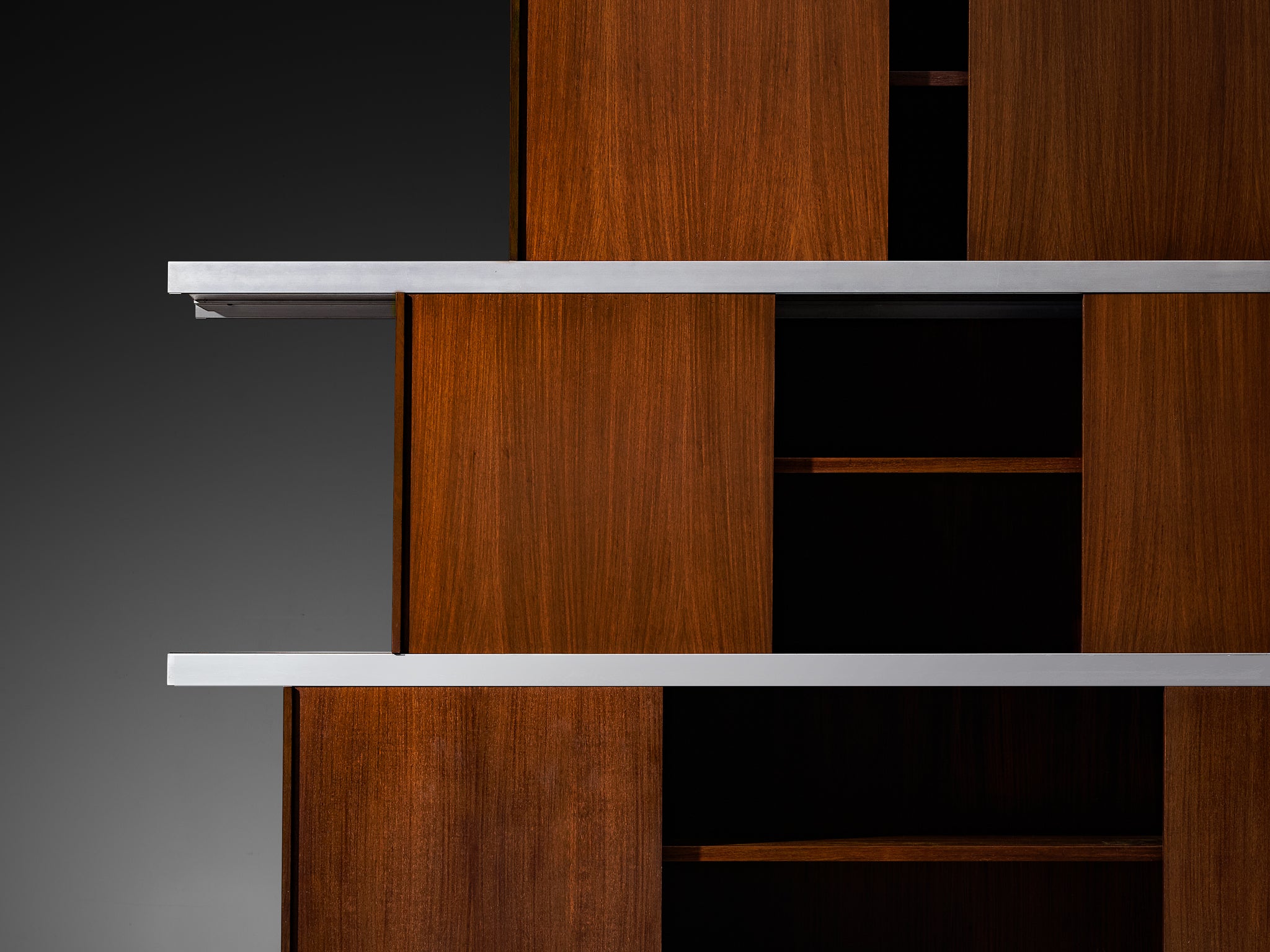 Angelo Mangiarotti Cabinet in Wood and Aluminium Case pieces and storage cabinets Morentz