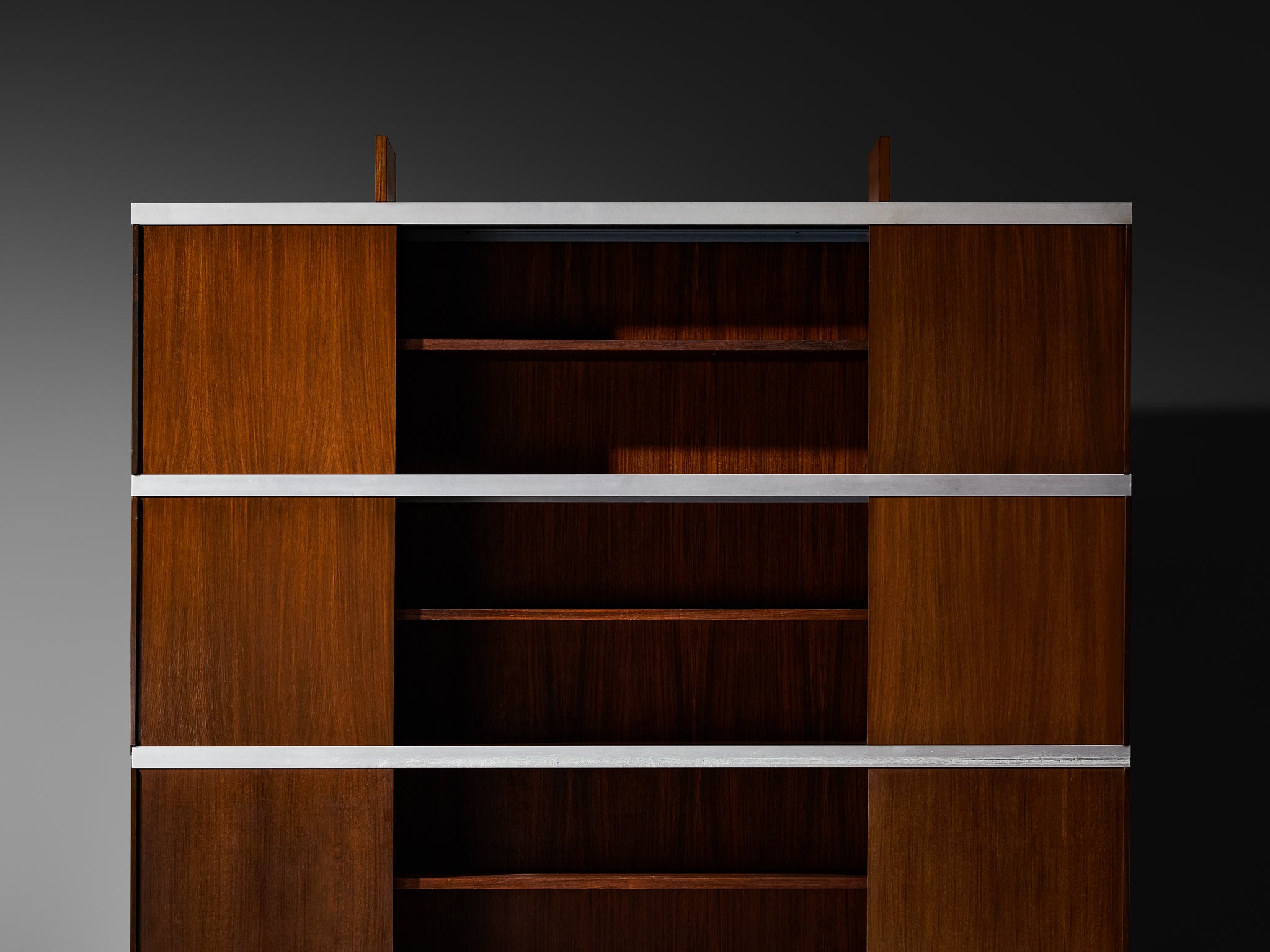 Angelo Mangiarotti Cabinet in Wood and Aluminium Case pieces and storage cabinets Morentz