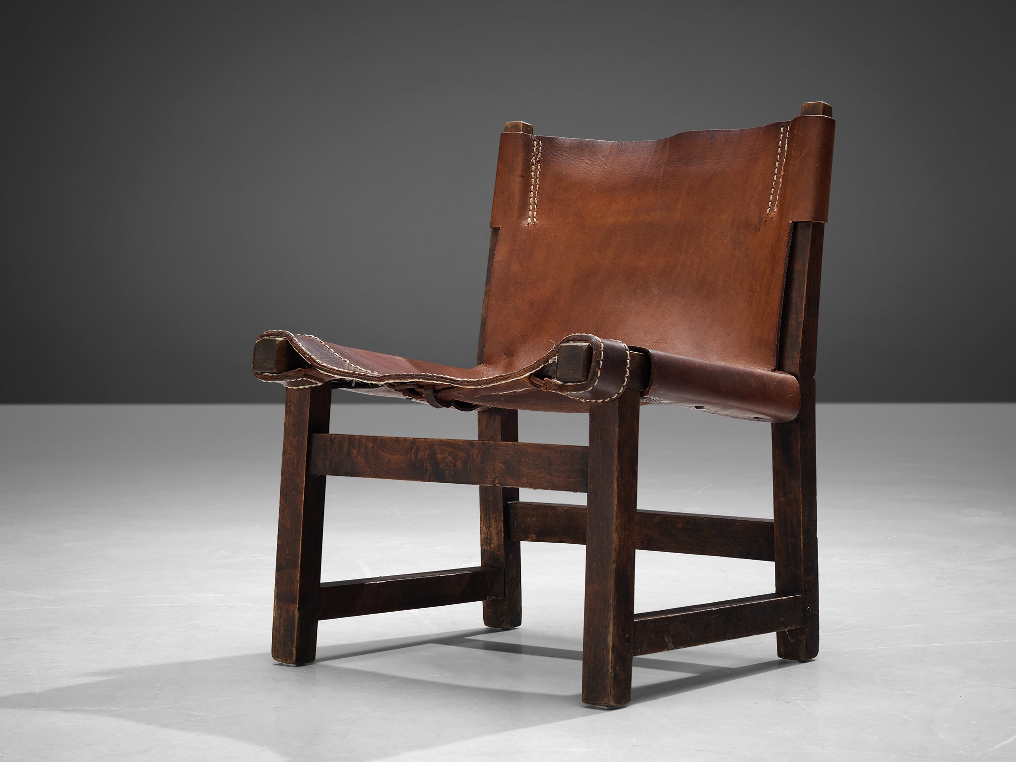 Paco Muñoz 'Riaza' Hunting Children's Chairs in Patinated Leather more furniture and collectibles Morentz