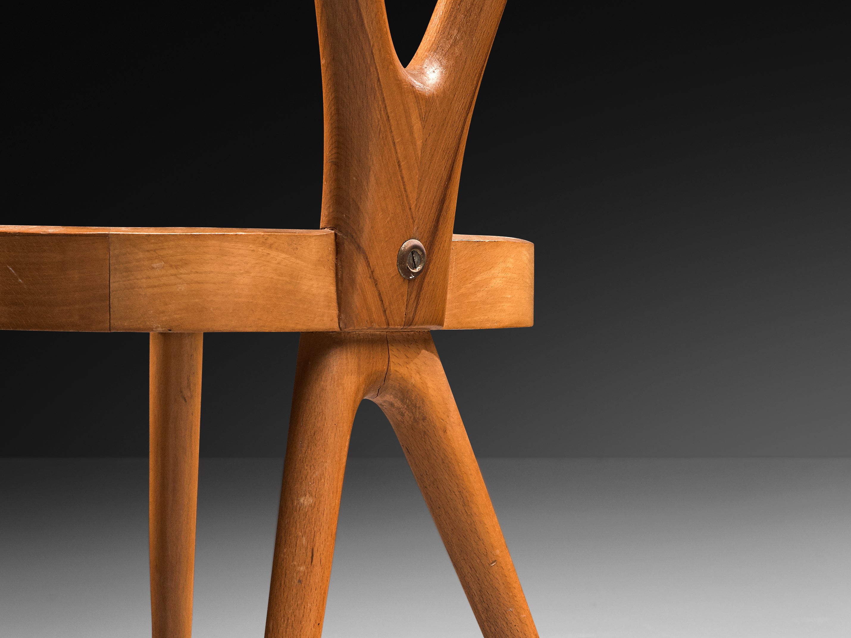 Gianni Vigorelli Set of Four Italian Dining Chairs with Crossed Backrests Seating Morentz