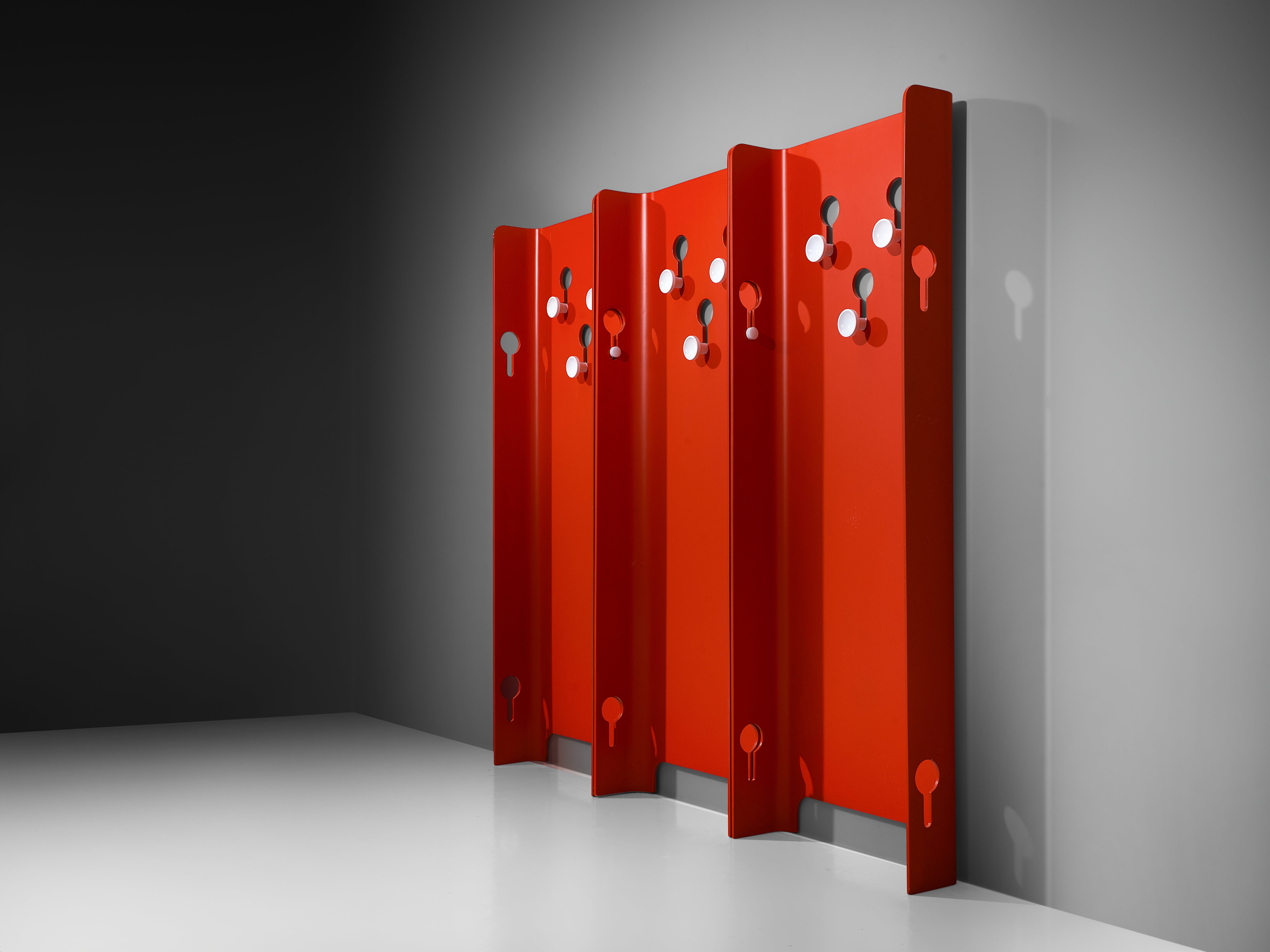 Carlo de Carli for Fiarm Coat Rack in Red Plywood Case pieces and storage cabinets Morentz