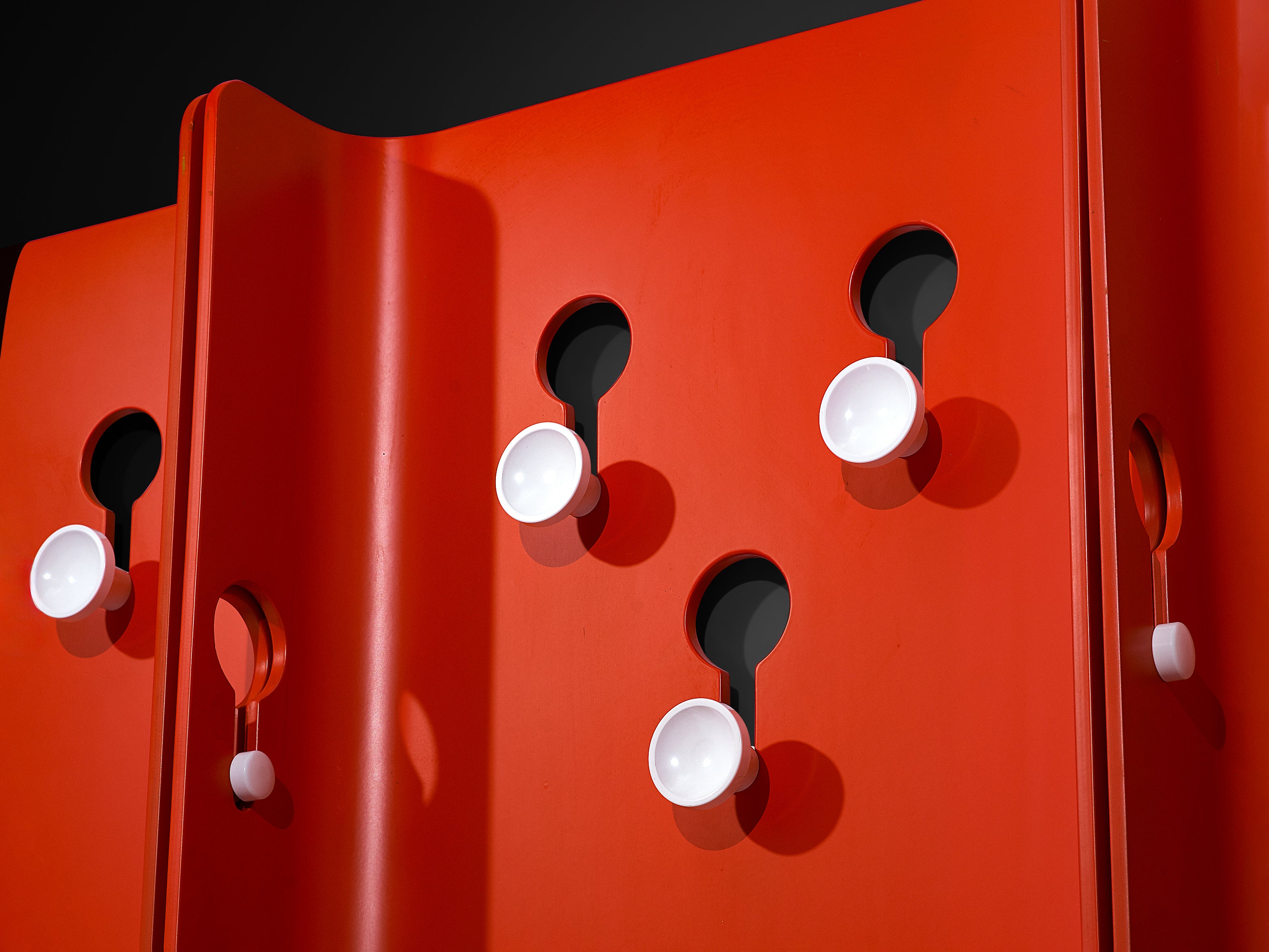 Carlo de Carli for Fiarm Coat Rack in Red Plywood Case pieces and storage cabinets Morentz