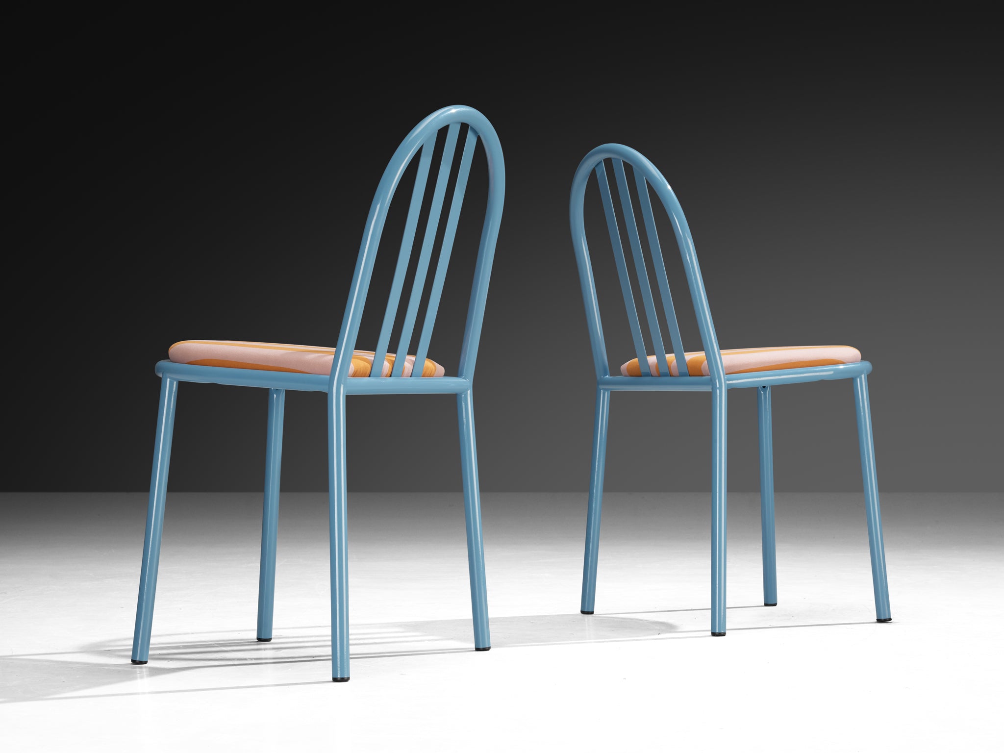 Sky Blue Tubular Steel Chairs by Robert Mallet-Stevens Seating Morentz