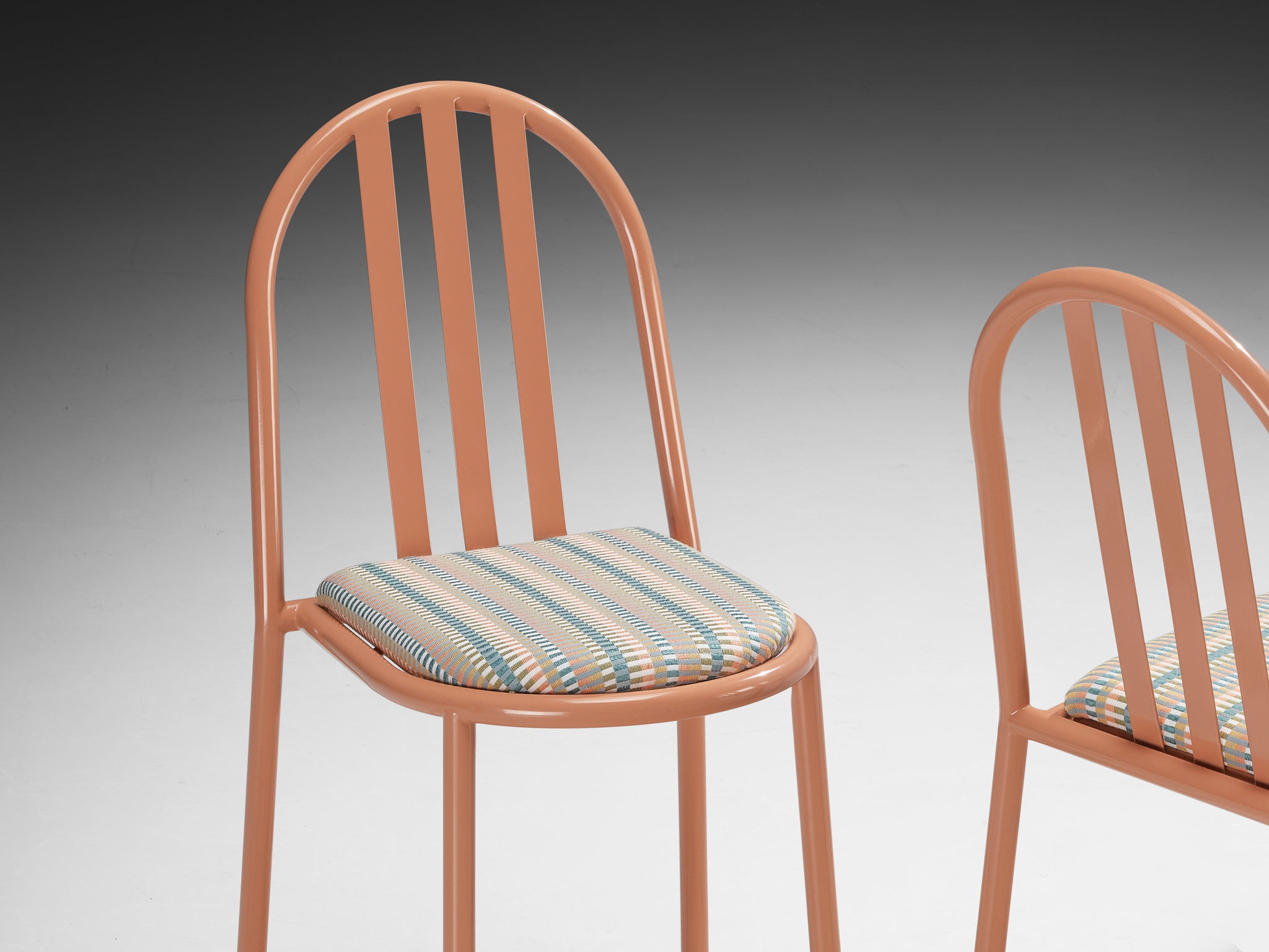 Pink Tubular Steel Chairs by Robert Mallet-Stevens Seating Morentz