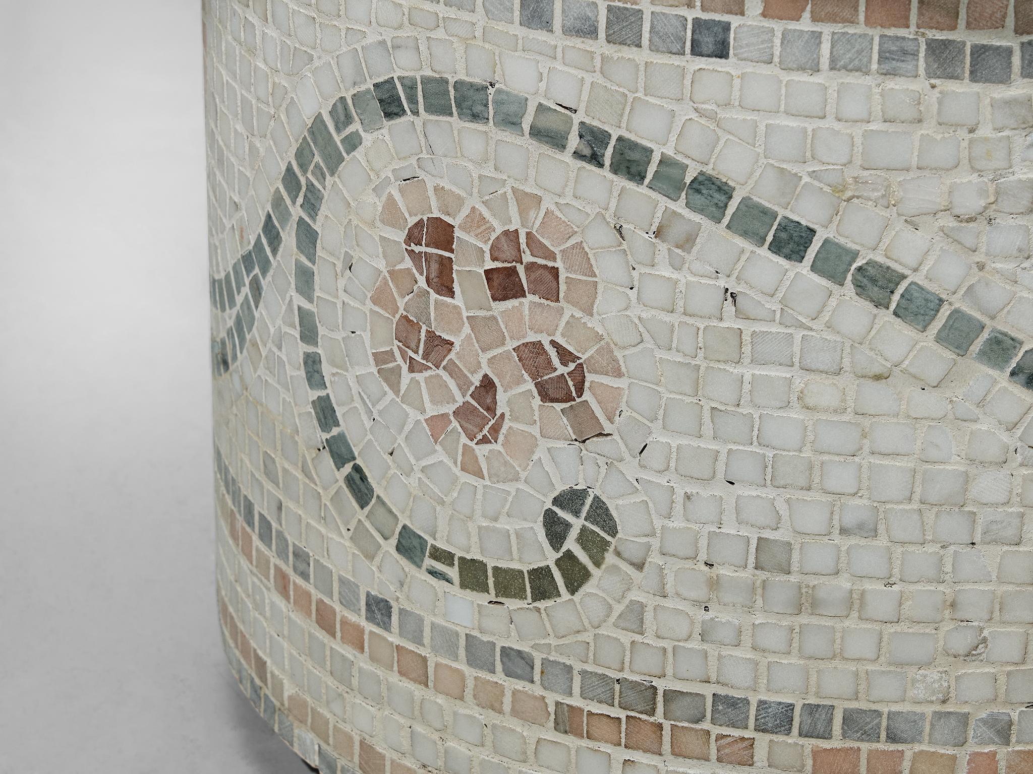 Giovanni Offredi for Saporiti 'Paracarro' Dining Table in Glass and Mosaic tables Morentz