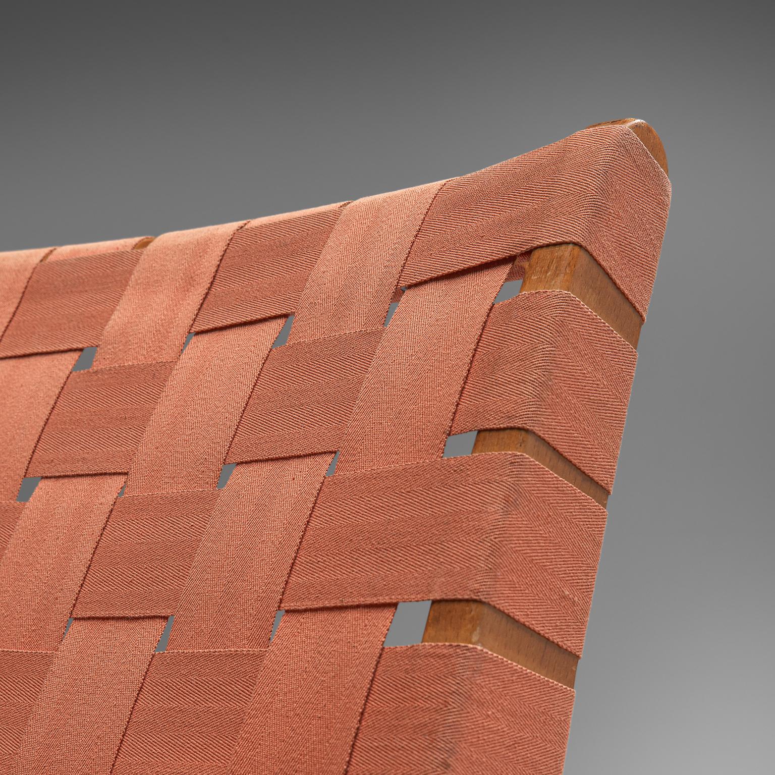 Jens Risom 'Vostra' Lounge Chair with Ottoman in Canvas Webbing seating Morentz