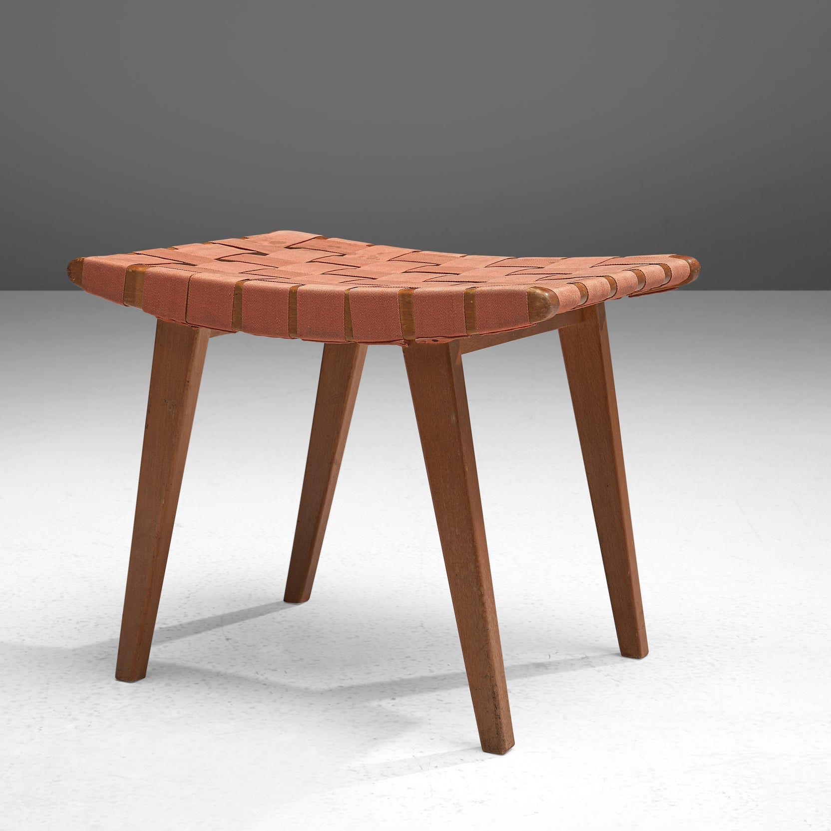 Jens Risom Pair of 'Vostra' Lounge Chairs with Ottoman in Canvas Webbing seating Morentz