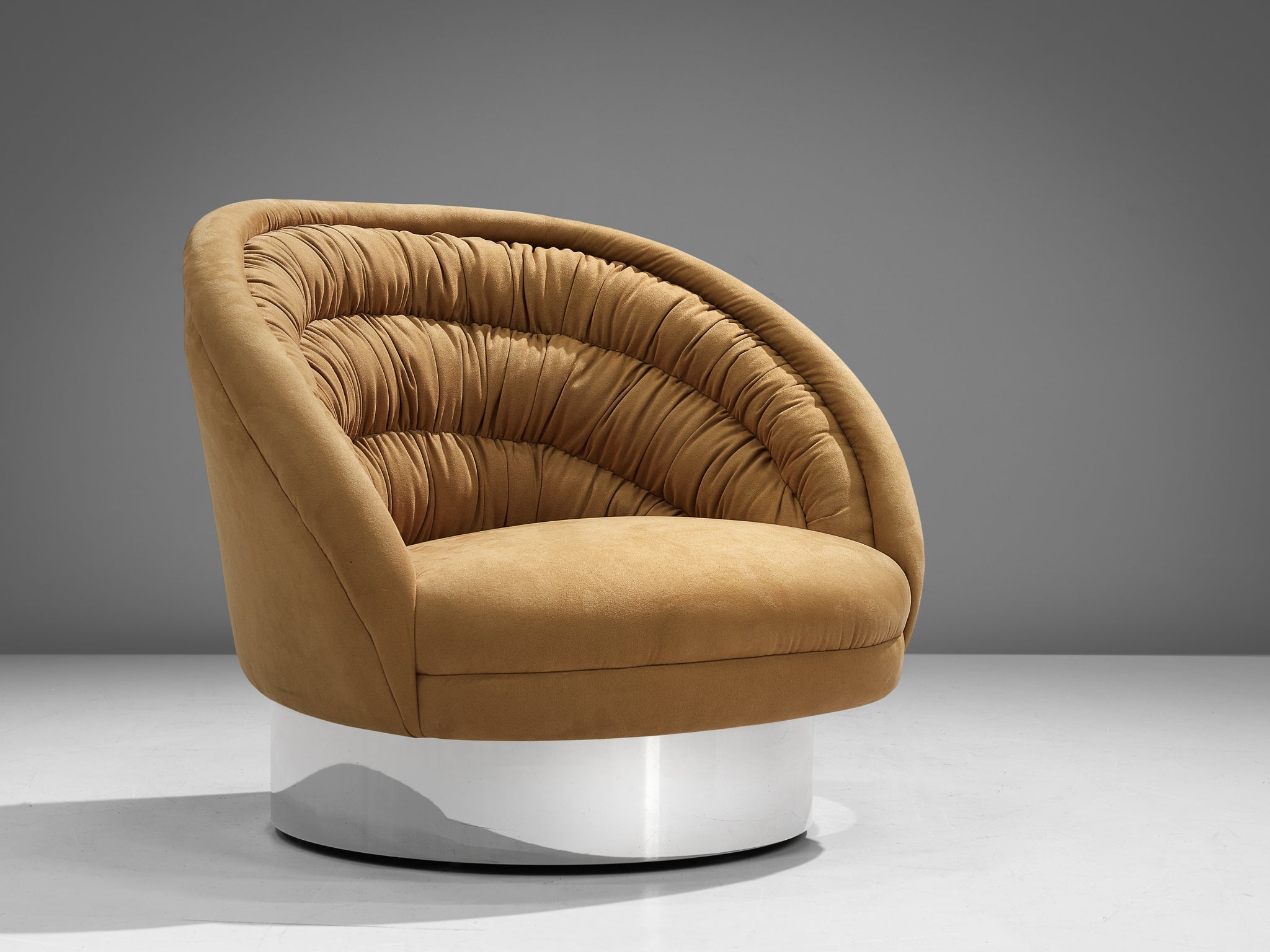 Vladimir Kagan 'Ellipse' Lounge Chair in Beige Upholstery seating Morentz