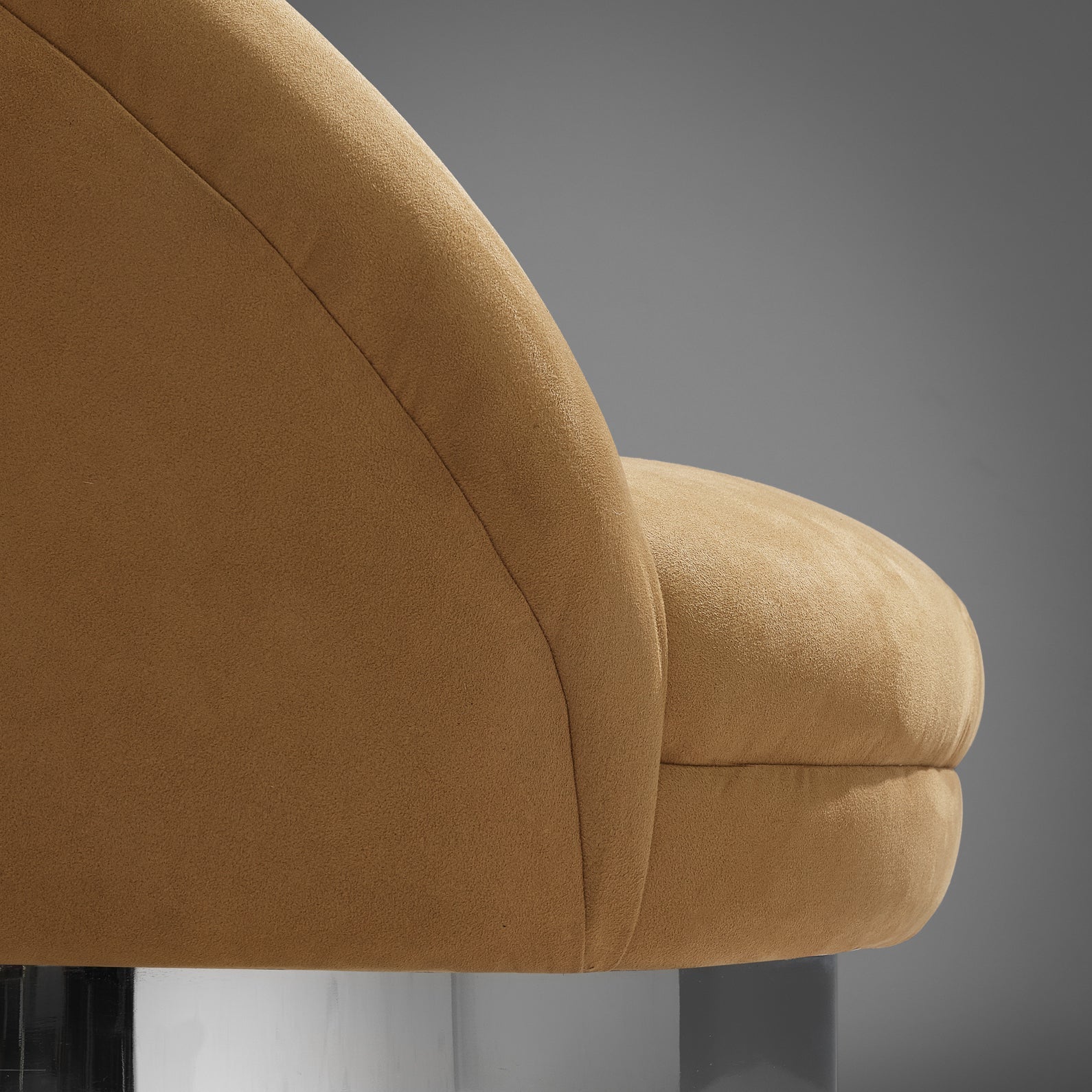 Vladimir Kagan 'Ellipse' Lounge Chair in Beige Upholstery seating Morentz