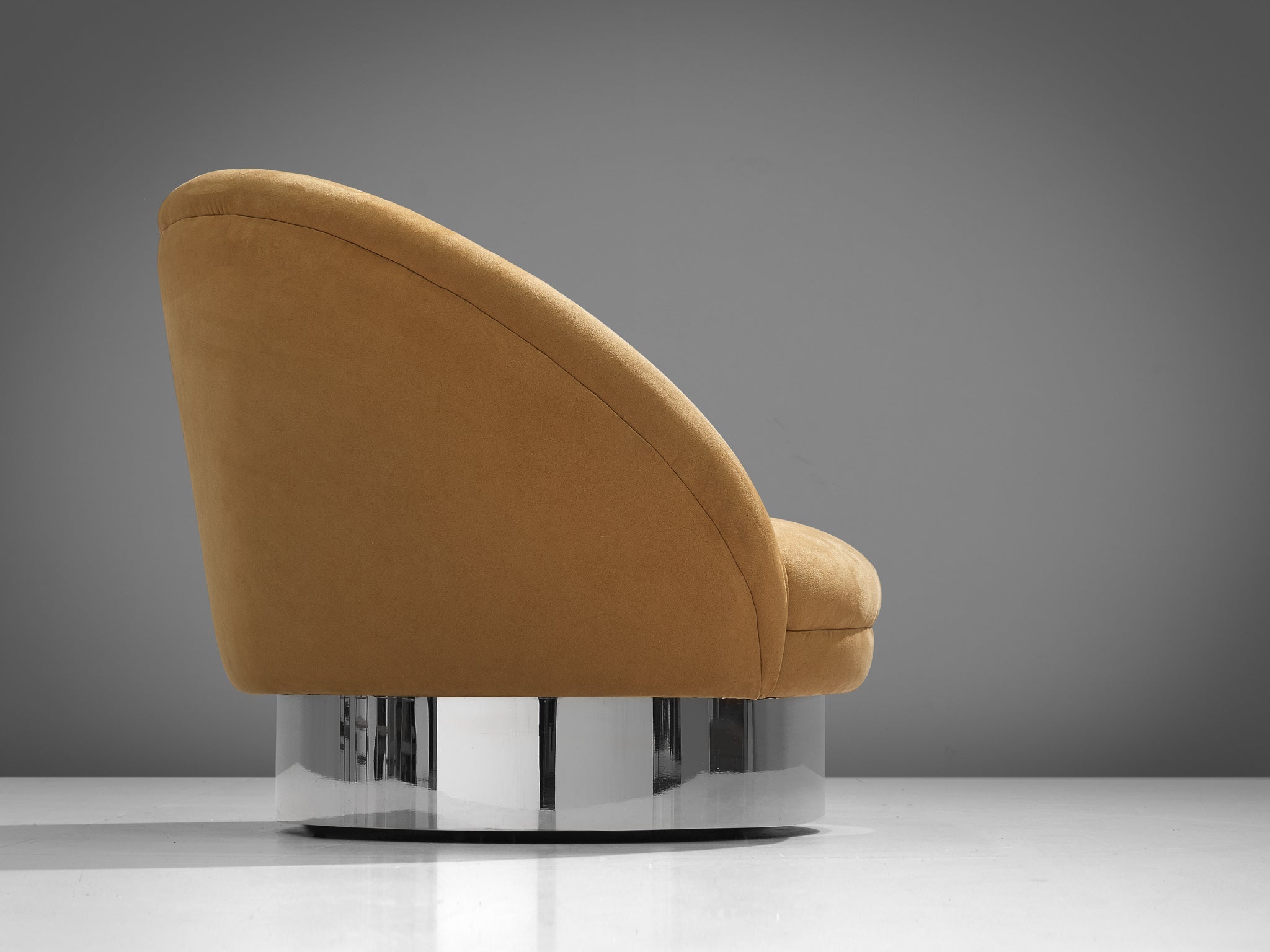Vladimir Kagan 'Ellipse' Lounge Chair in Beige Upholstery seating Morentz