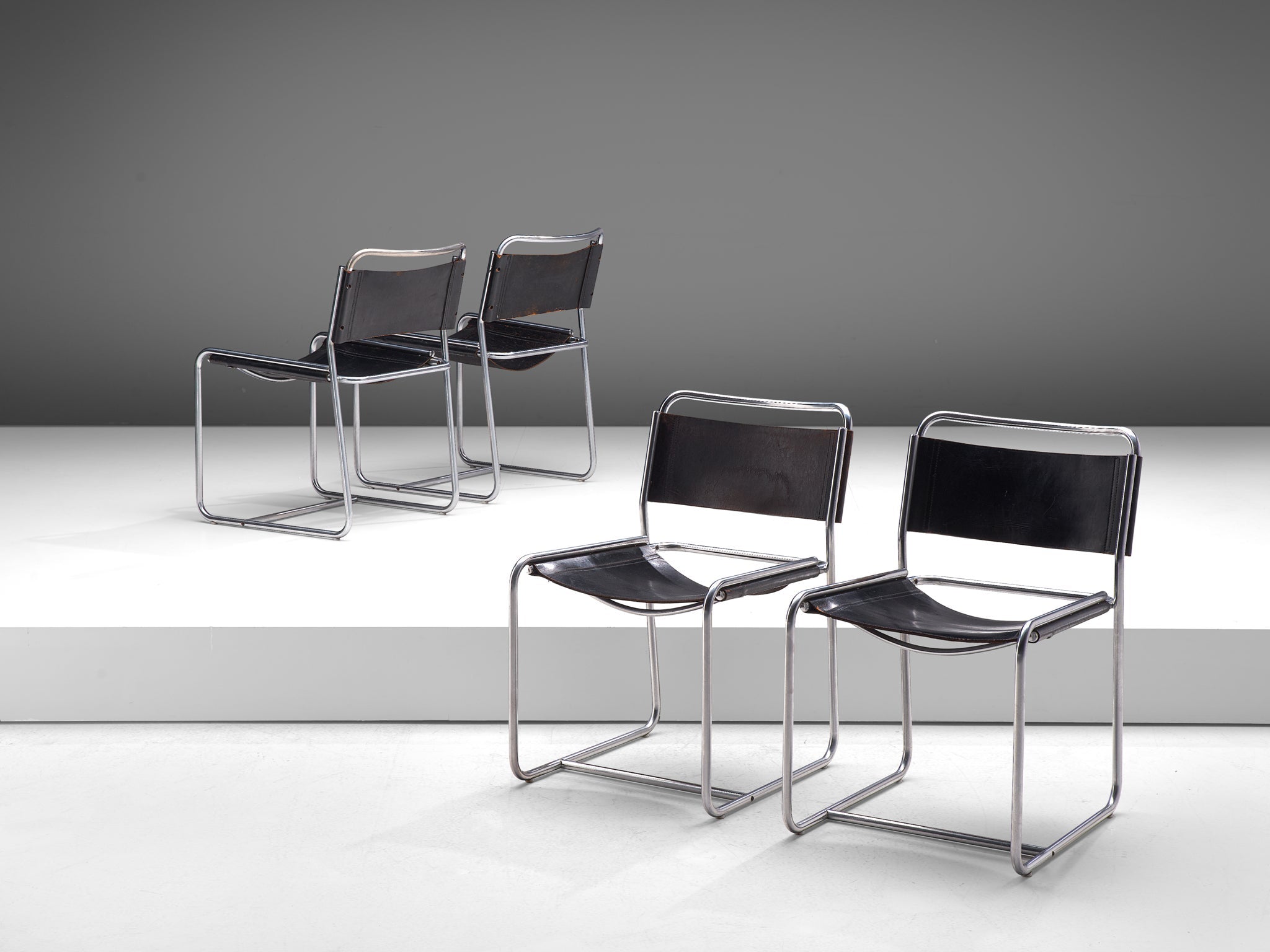 Set of Four Tubular Chairs by 't Spectrum seating Morentz