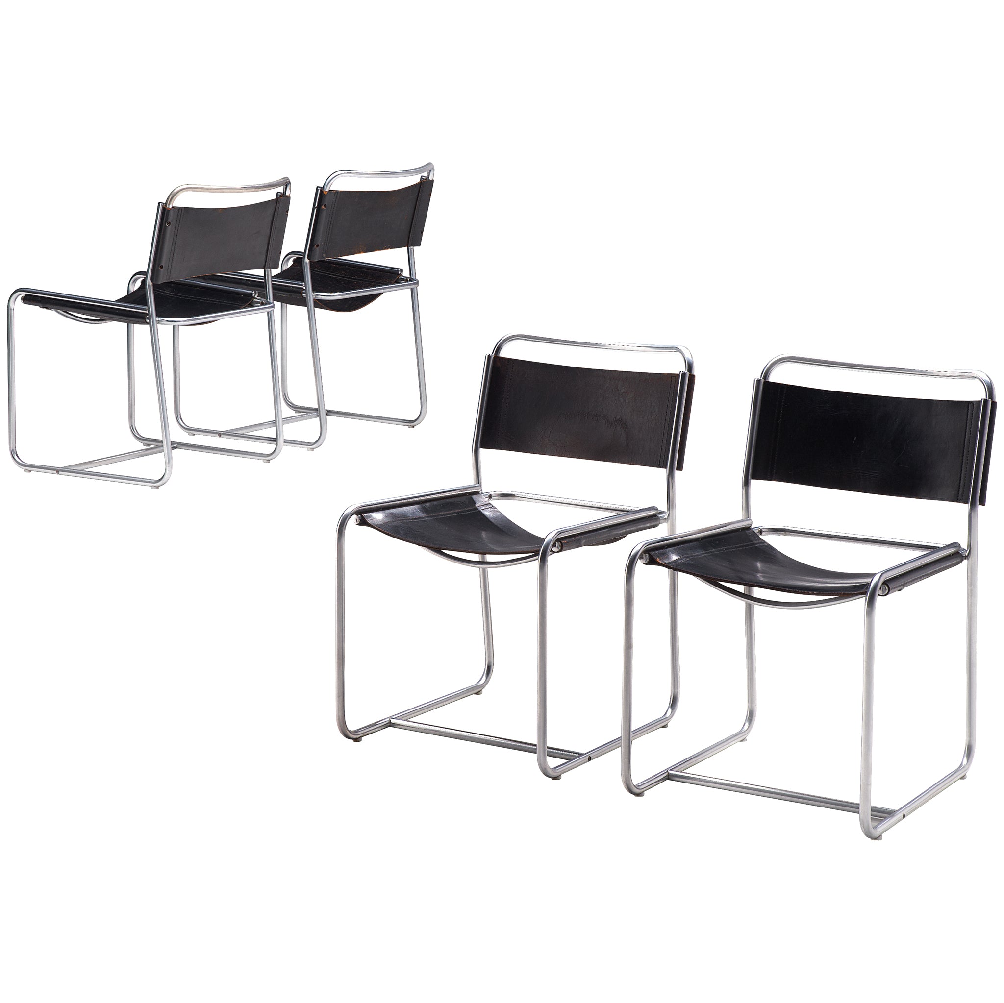 Set of Four Tubular Chairs by 't Spectrum Seating Morentz