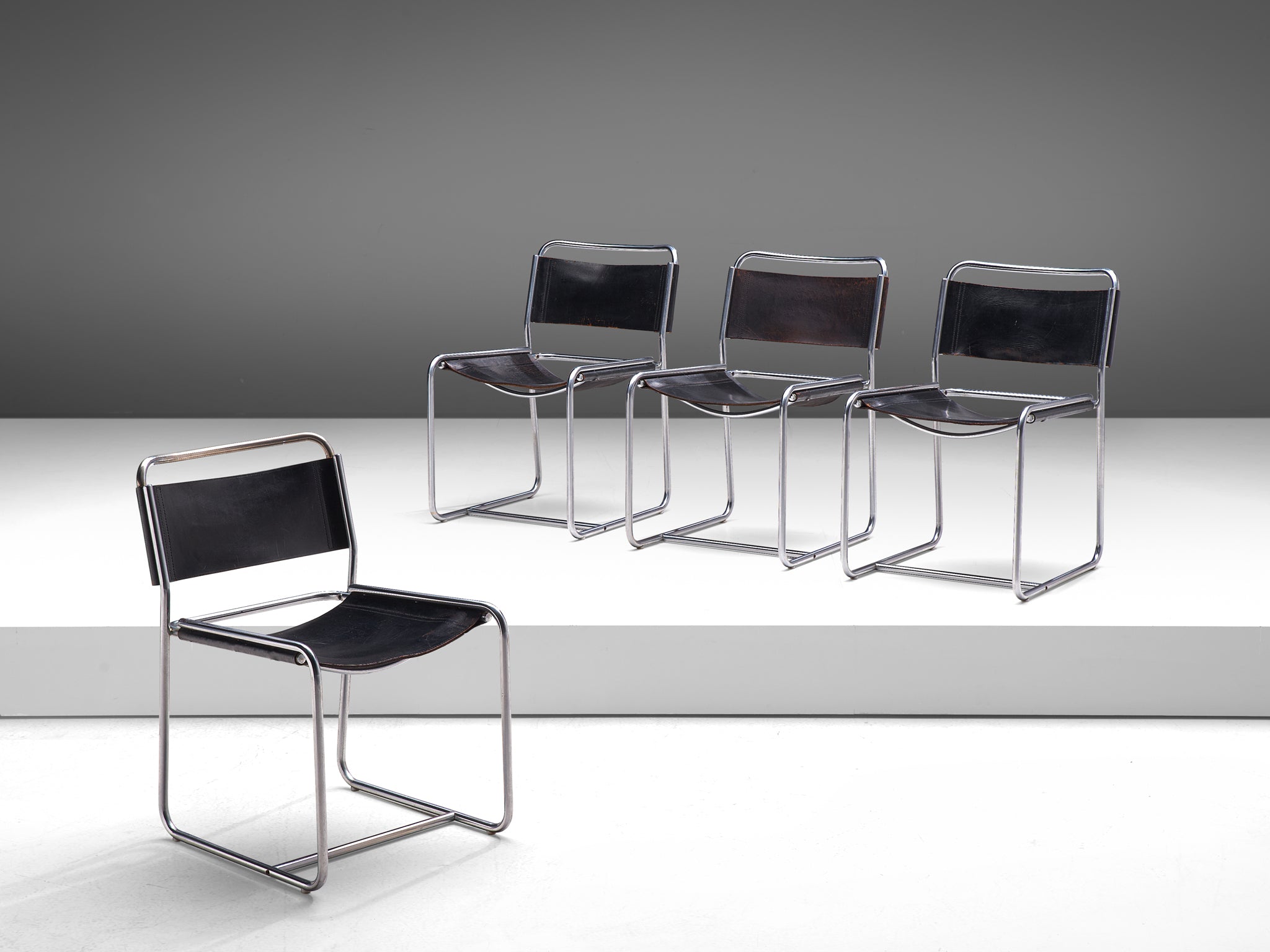 Set of Four Tubular Chairs by 't Spectrum Seating Morentz