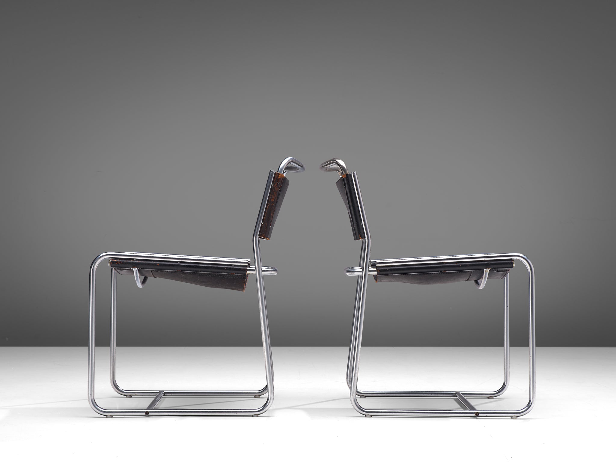 Set of Four Tubular Chairs by 't Spectrum Seating Morentz