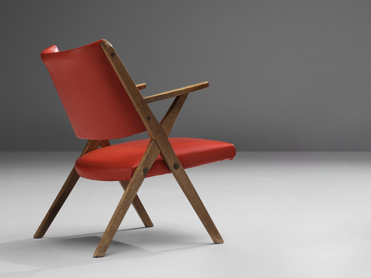 Italian Armchair in Bright Red seating Morentz