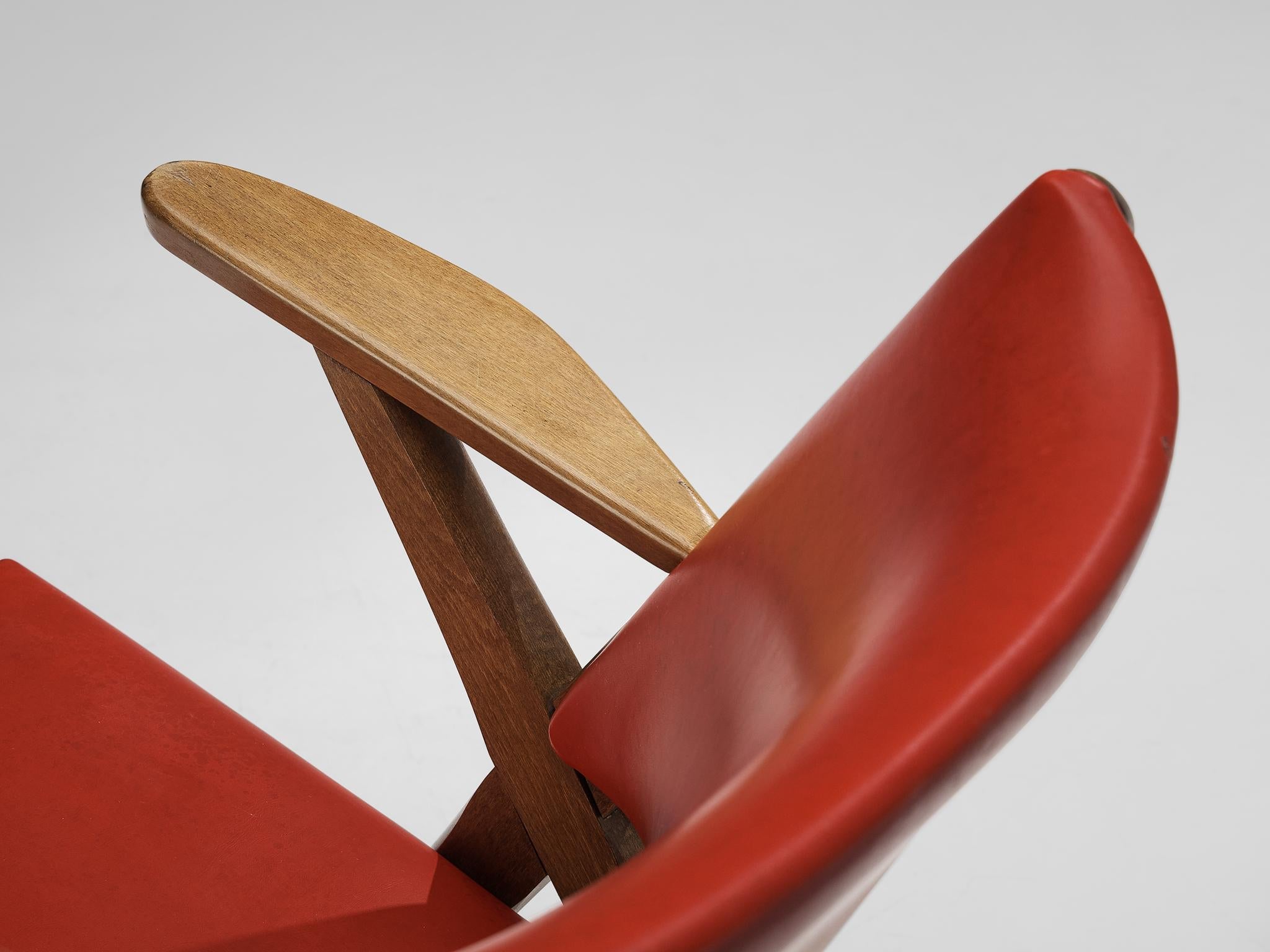 Italian Armchair in Bright Red seating Morentz